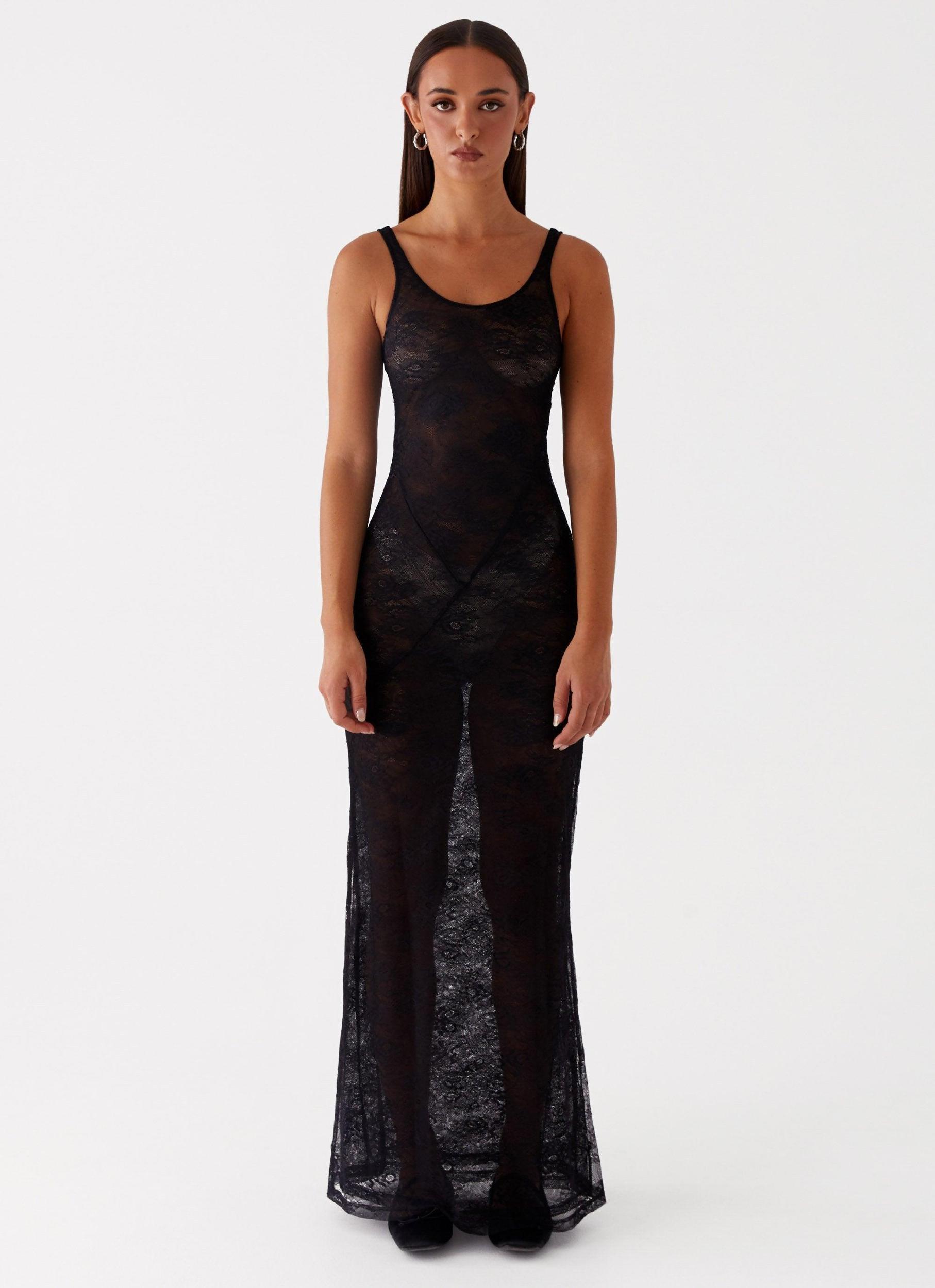 Maybe Next Time Maxi Dress - Black Girls Product Image