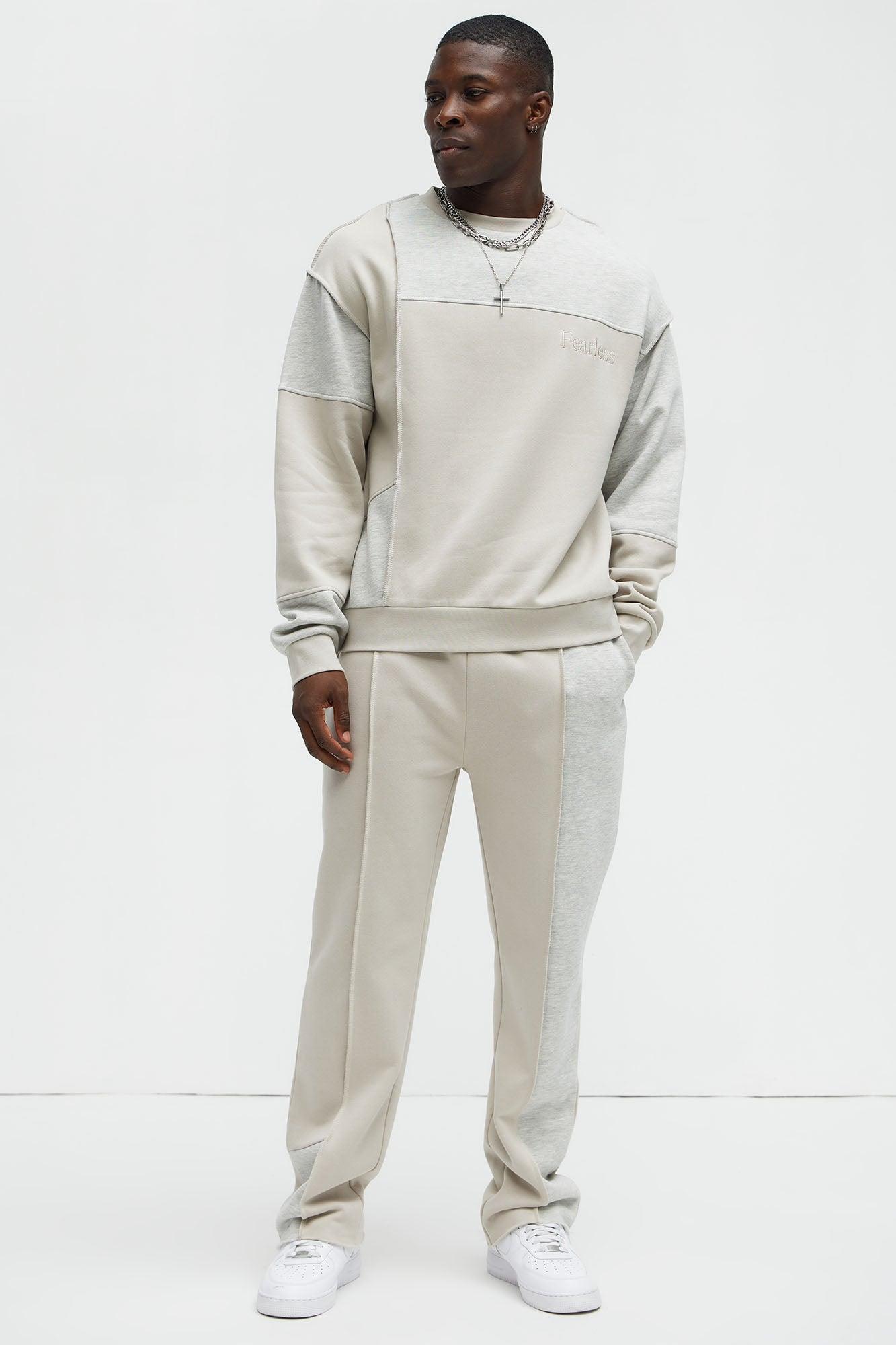 Block The Fear Crewneck Sweatshirt - Grey Product Image