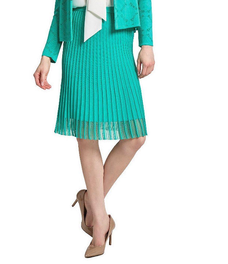 Ming Wang Soft Knit Burnout Notch Lapel Long Sleeve Jacket Product Image
