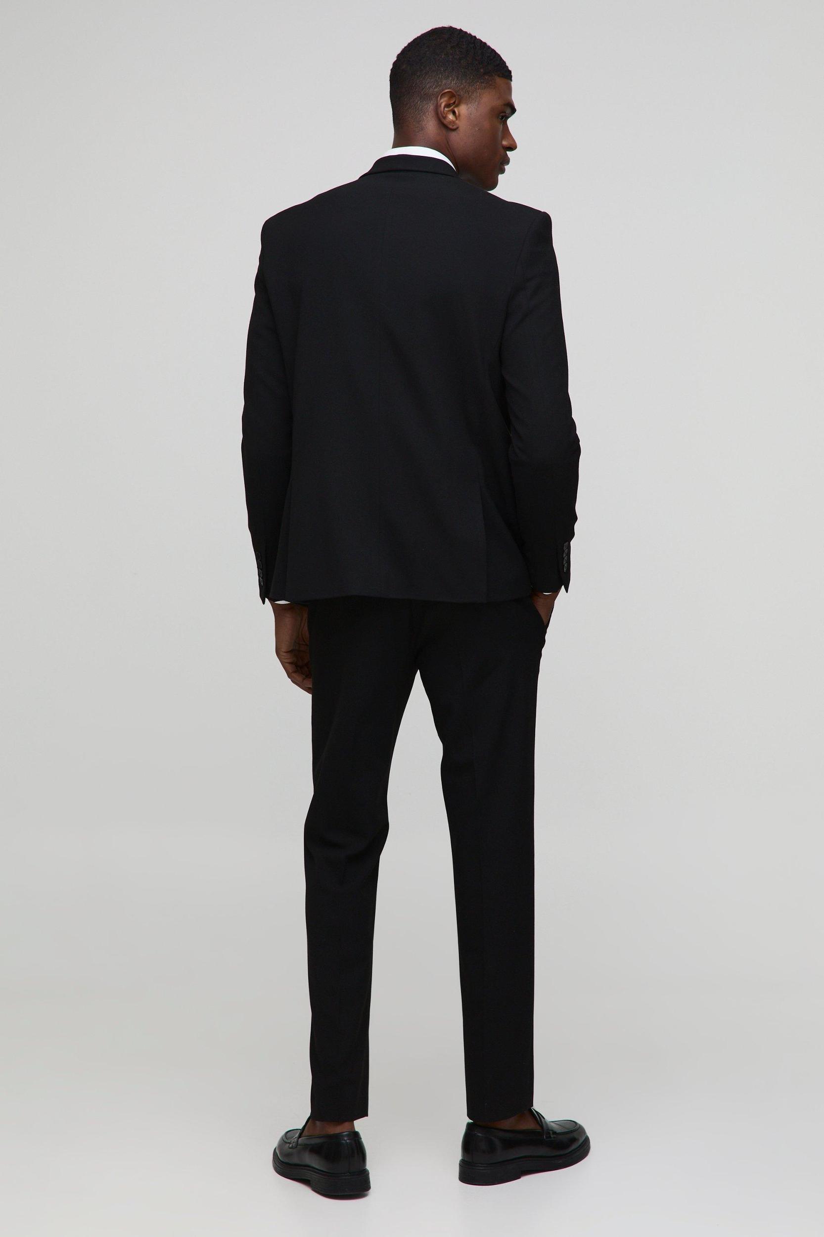 Straight Fit Asymmetrical Detail Suit Jacket | boohooMAN USA Product Image