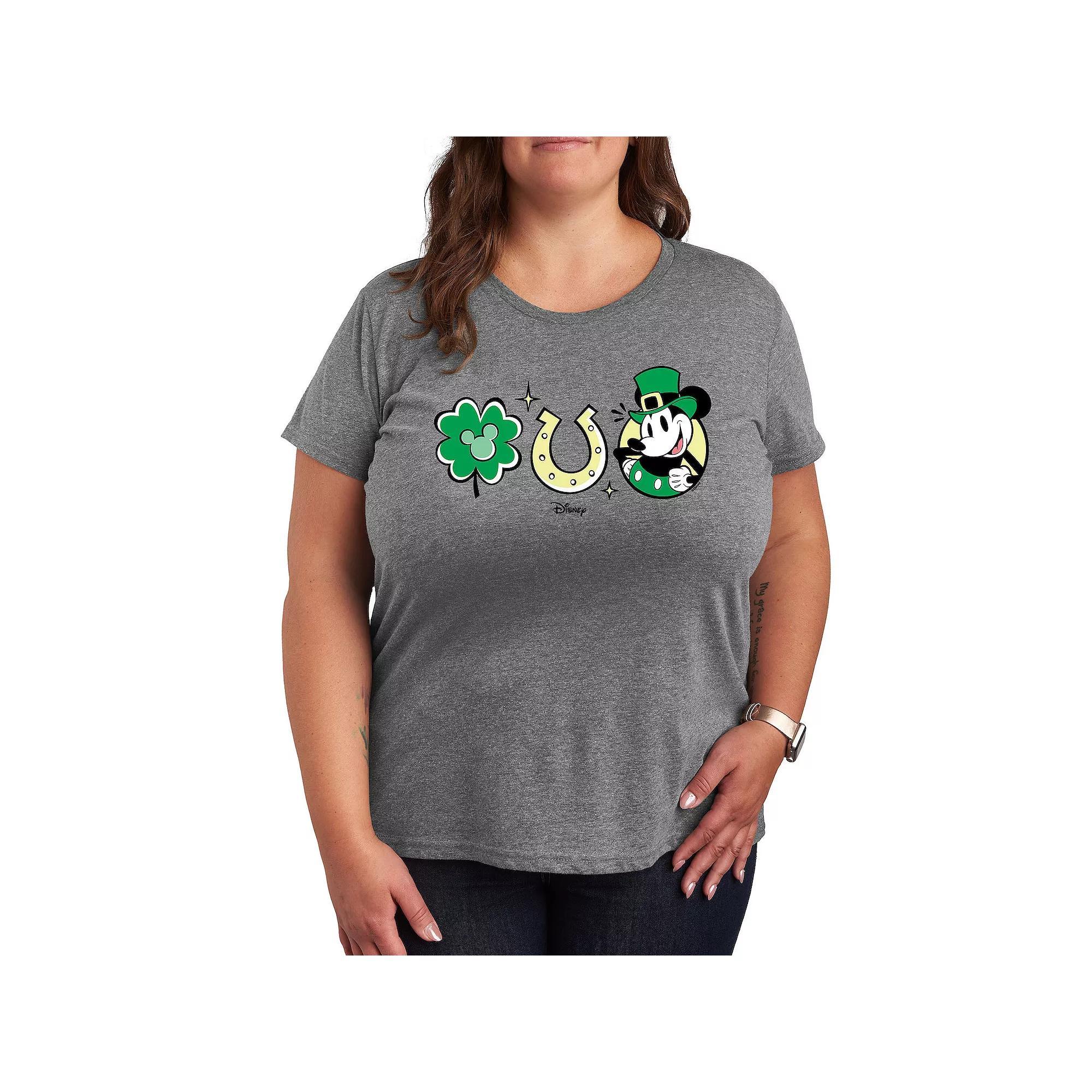 Plus Vintage Mermaid Graphic Tee, Womens Grey Green Product Image