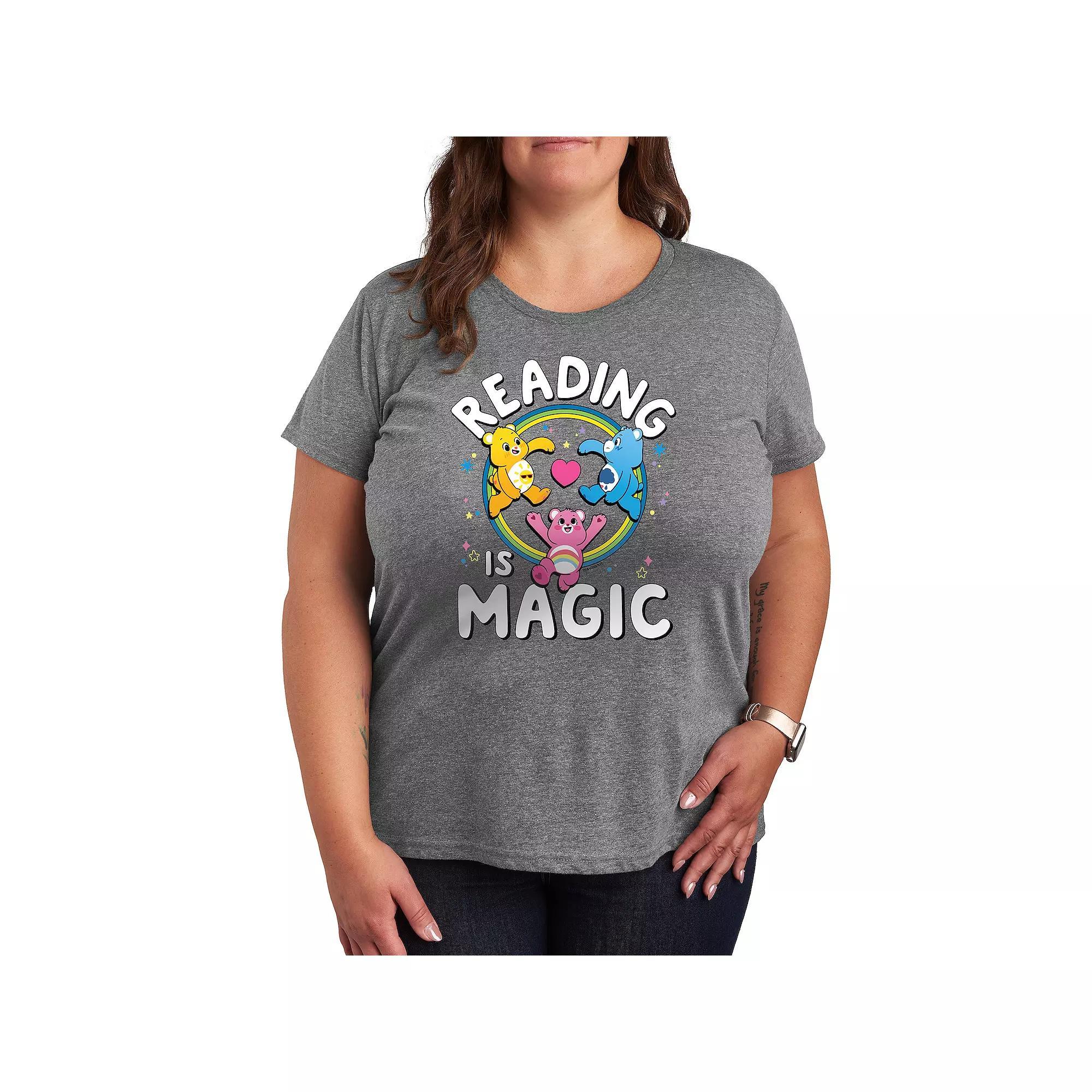 Plus Care Bears Reading Is Magic Graphic Tee, Womens Product Image