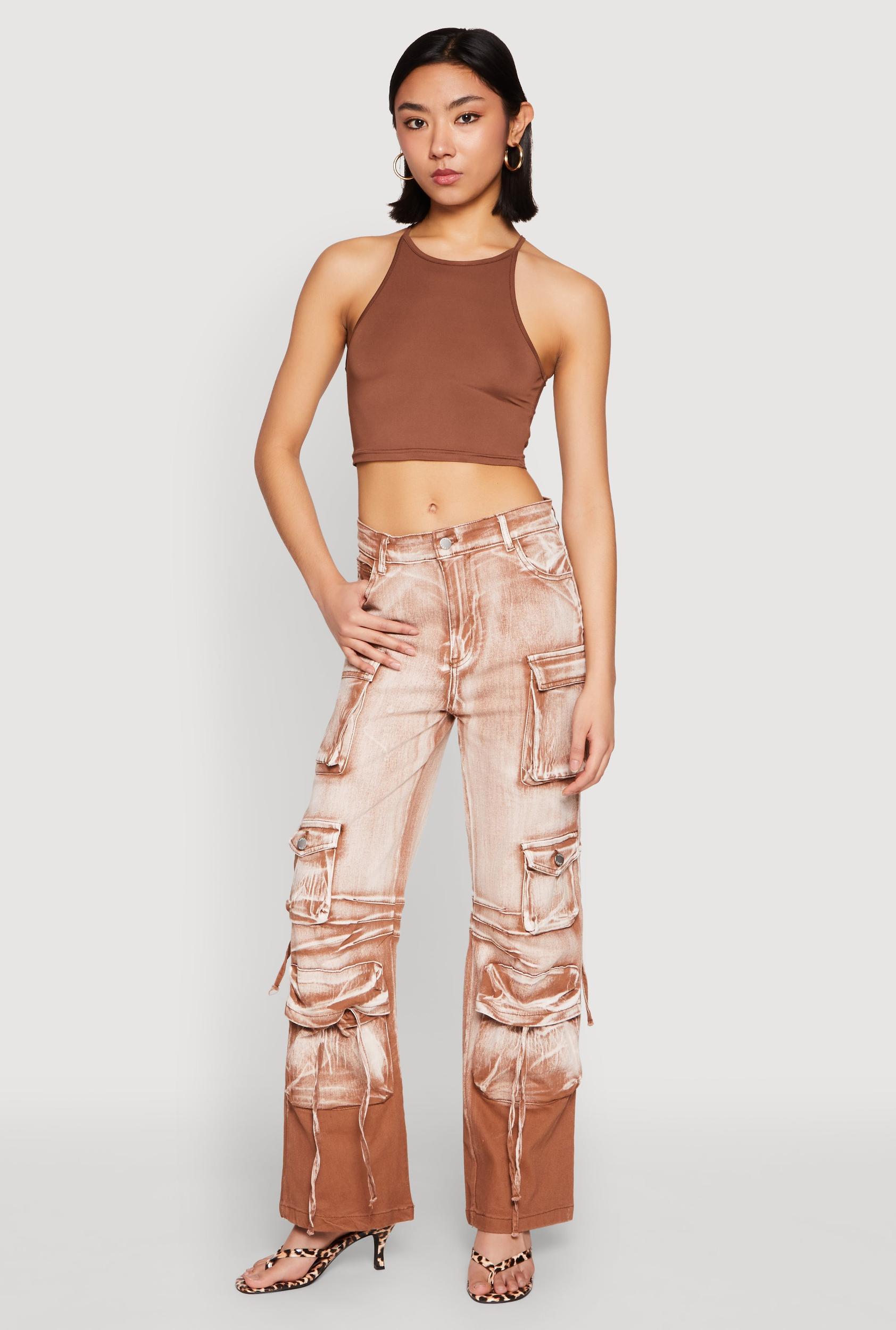 Womens Daisy Mineral Wash Cargo Baggy Jeans Product Image