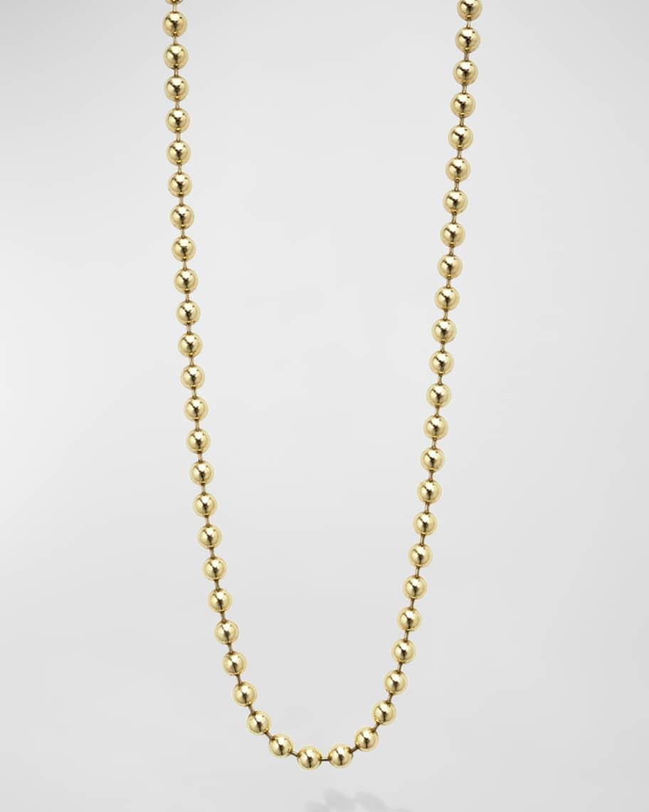 Mens 18K Gold Anthem Ball Chain Necklace, 5mm, 20in Product Image