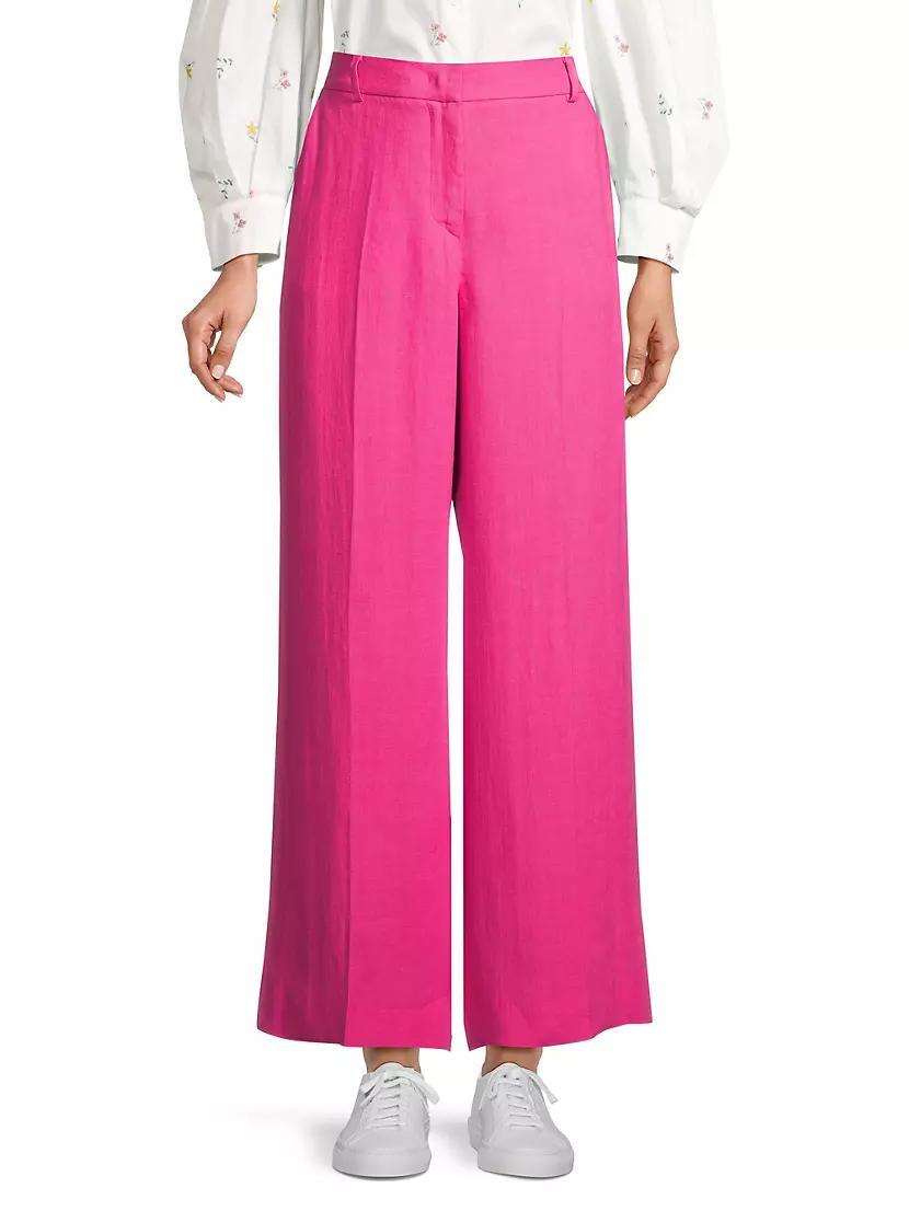 Malizia Wide-Leg Linen Trousers Product Image