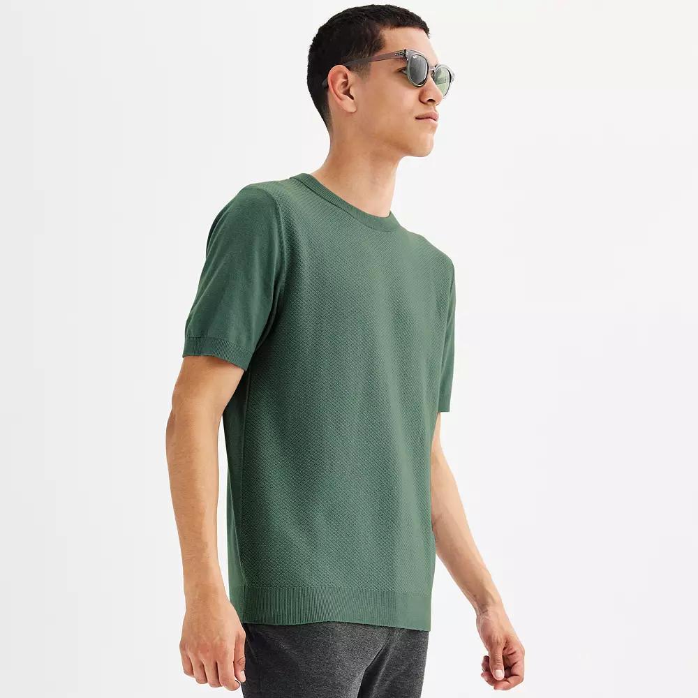 Men's Apt. 9® Textured Sweater Tee, Size: Medium, Ivory Product Image
