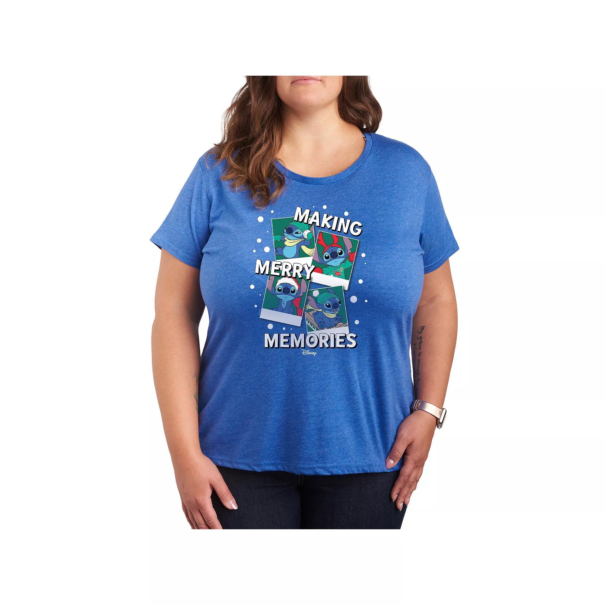 Plus Size Dr. Seuss Old Grinchy Claus Graphic Tee, Womens Grey Royal Blue Product Image