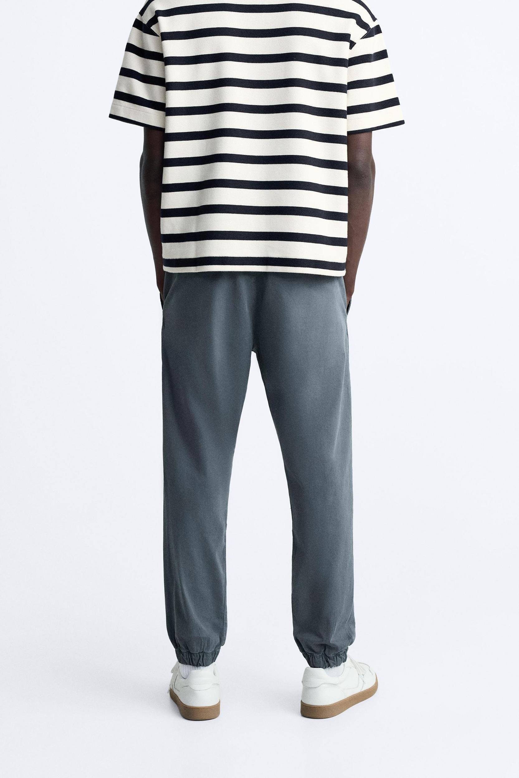 WASHED JOGGER-WAIST PANTS Product Image