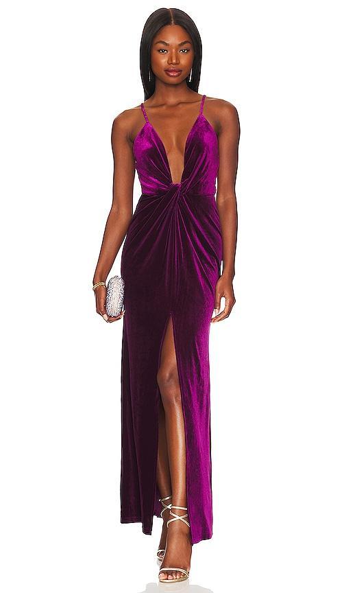 Aurora Deep V Maxi Dress superdown Product Image