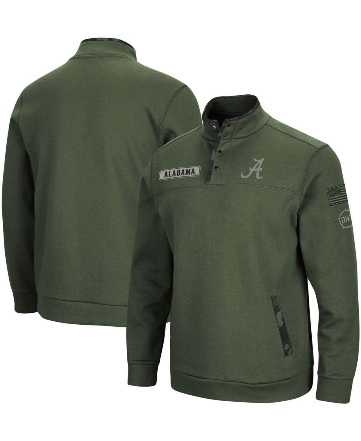 Men's Colosseum Olive Arizona State Sun Devils OHT Military Appreciation Digit Quarter-Snap Jacket, Size: Medium, Green Product Image