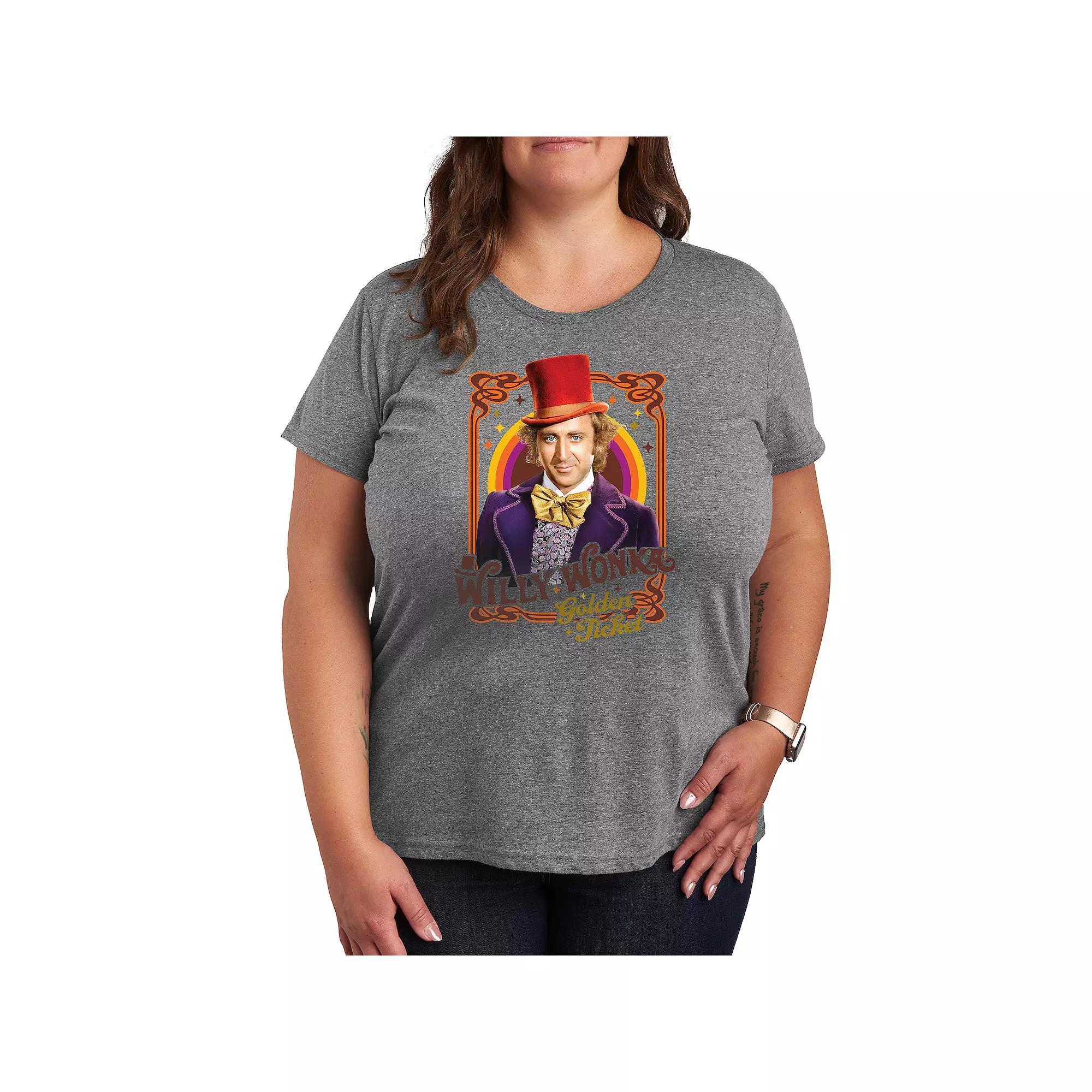 Plus Willy Wonka and the Chocolate Factory Willy Wonka Frame Graphic Tee, Womens Product Image