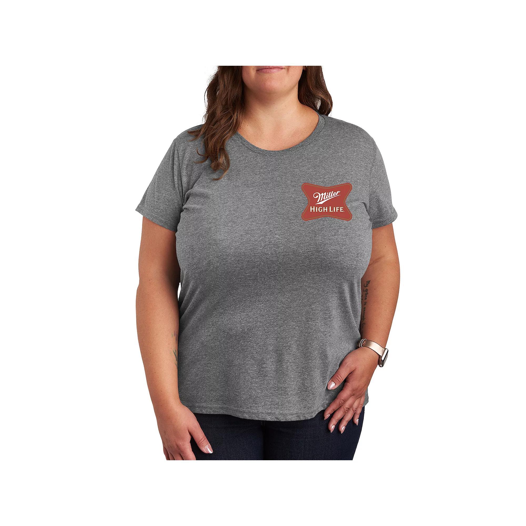 Plus The Wizard Of Oz Green Evil Graphic Tee, Womens Grey Gray Product Image