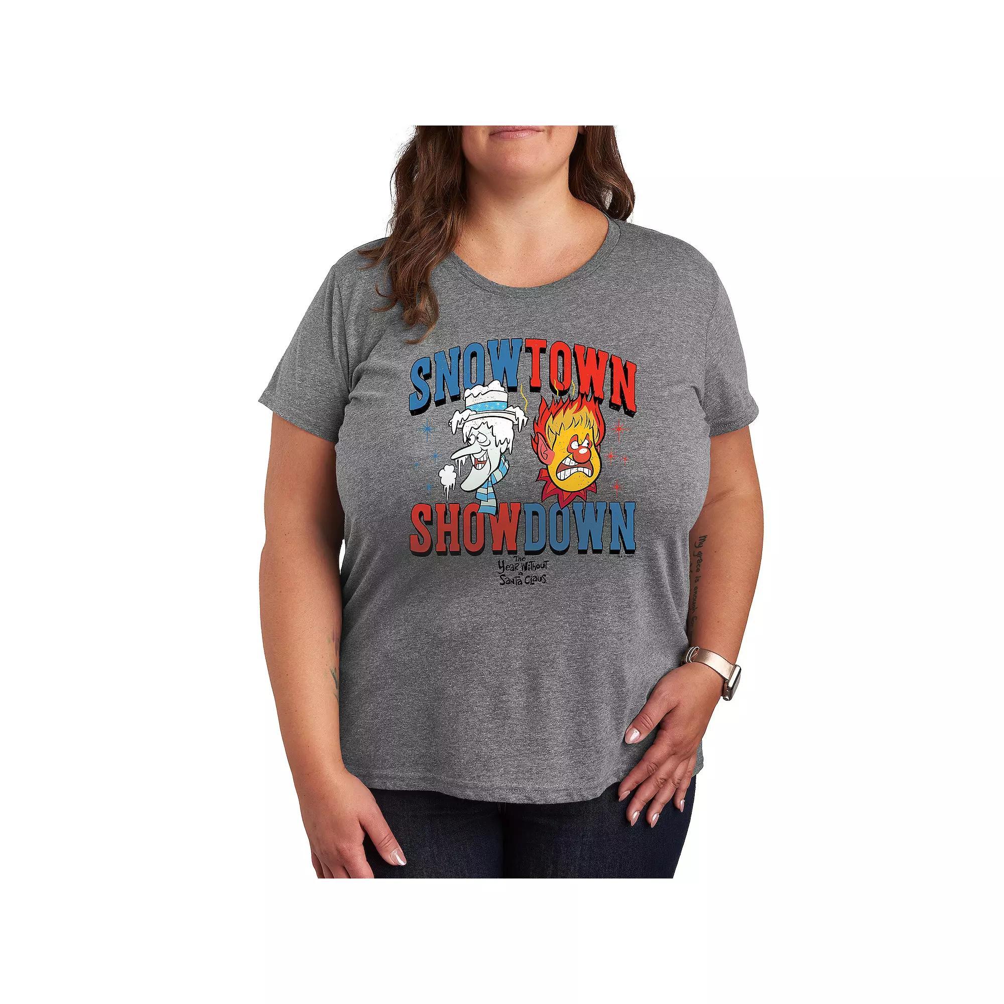 Plus Size Coca-Cola Cherry Can Bow Graphic Tee, Womens Grey Gray Product Image
