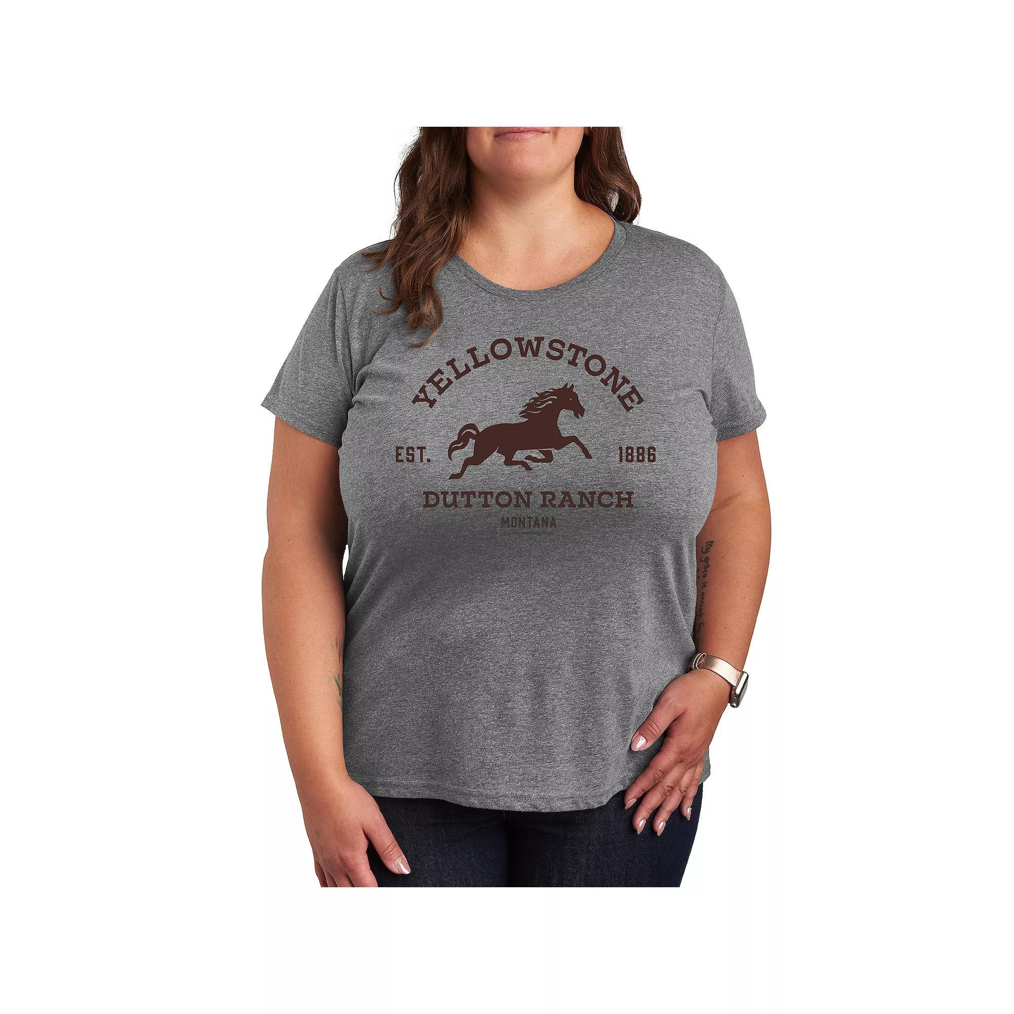 Plus Cant Dog Said No Graphic Tee, Womens Grey Blue Product Image