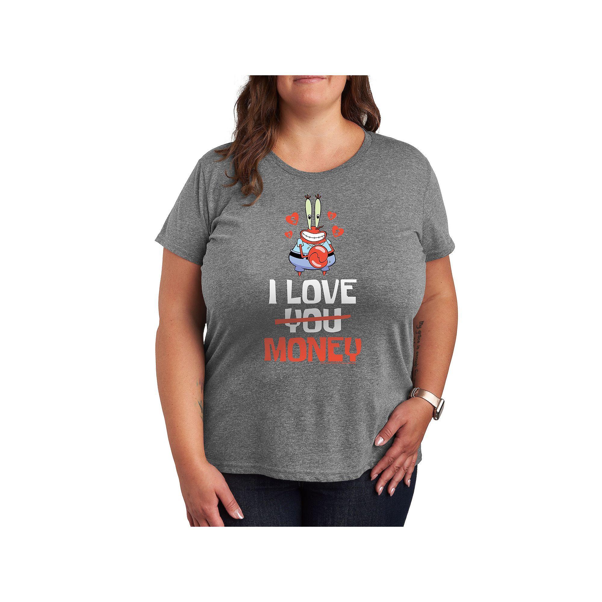 Plus Peanuts Snoopy Roses Graphic Tee, Womens Grey Gray Product Image