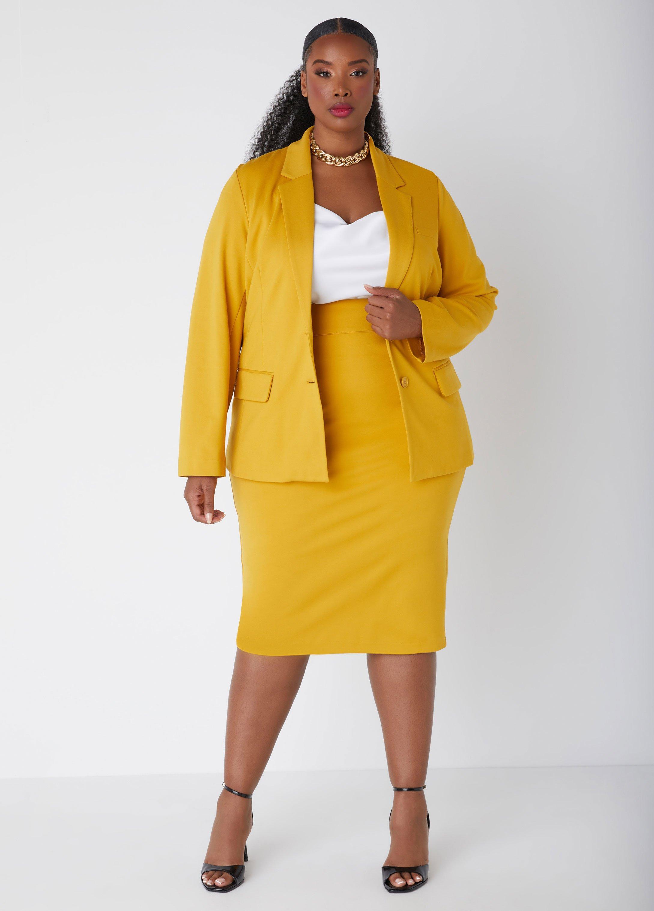 Notch Lapel Ponte Blazer Product Image