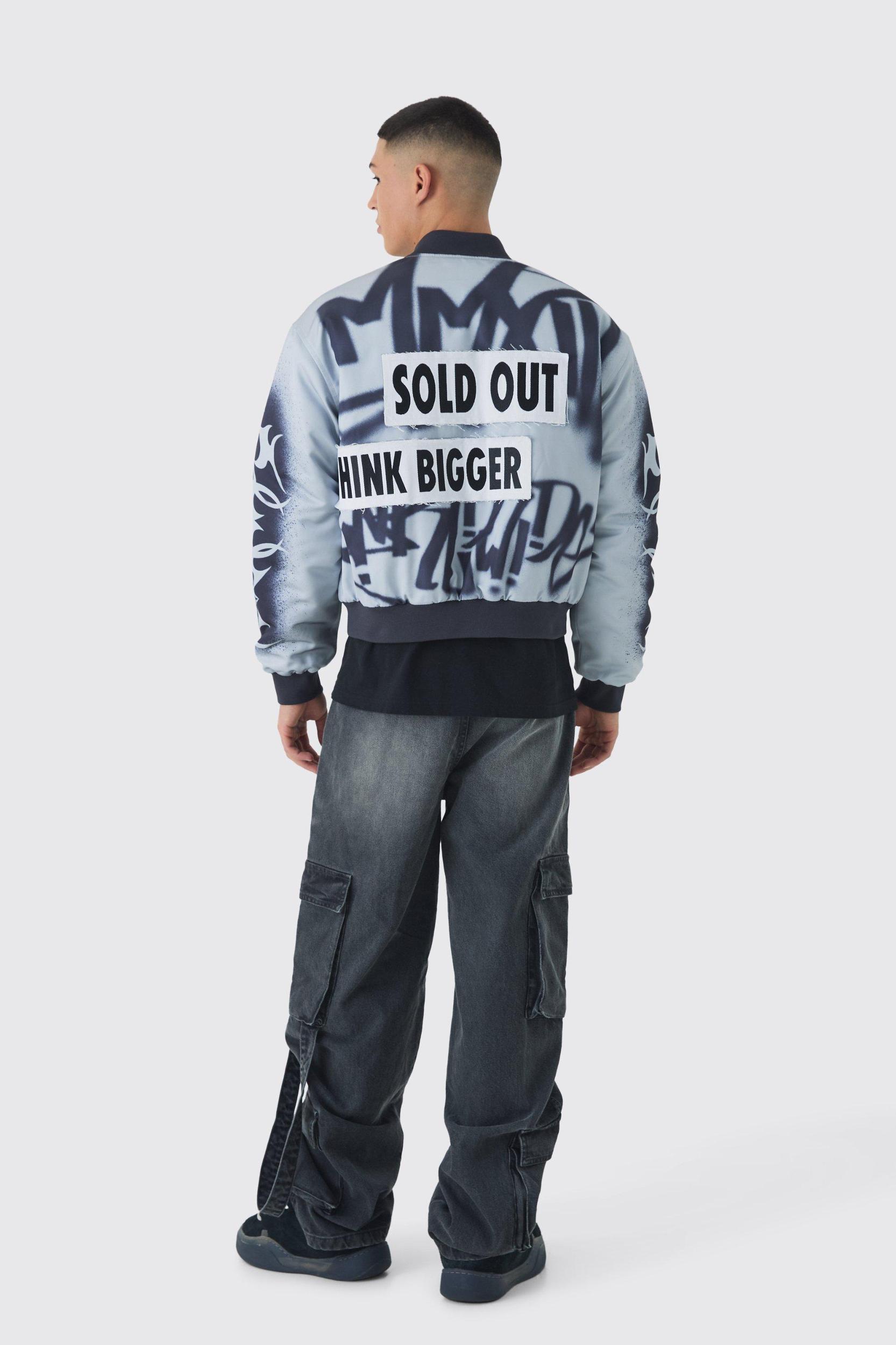 Baggy Rigid Cargo Strap Denim Jeans | boohooMAN USA Product Image