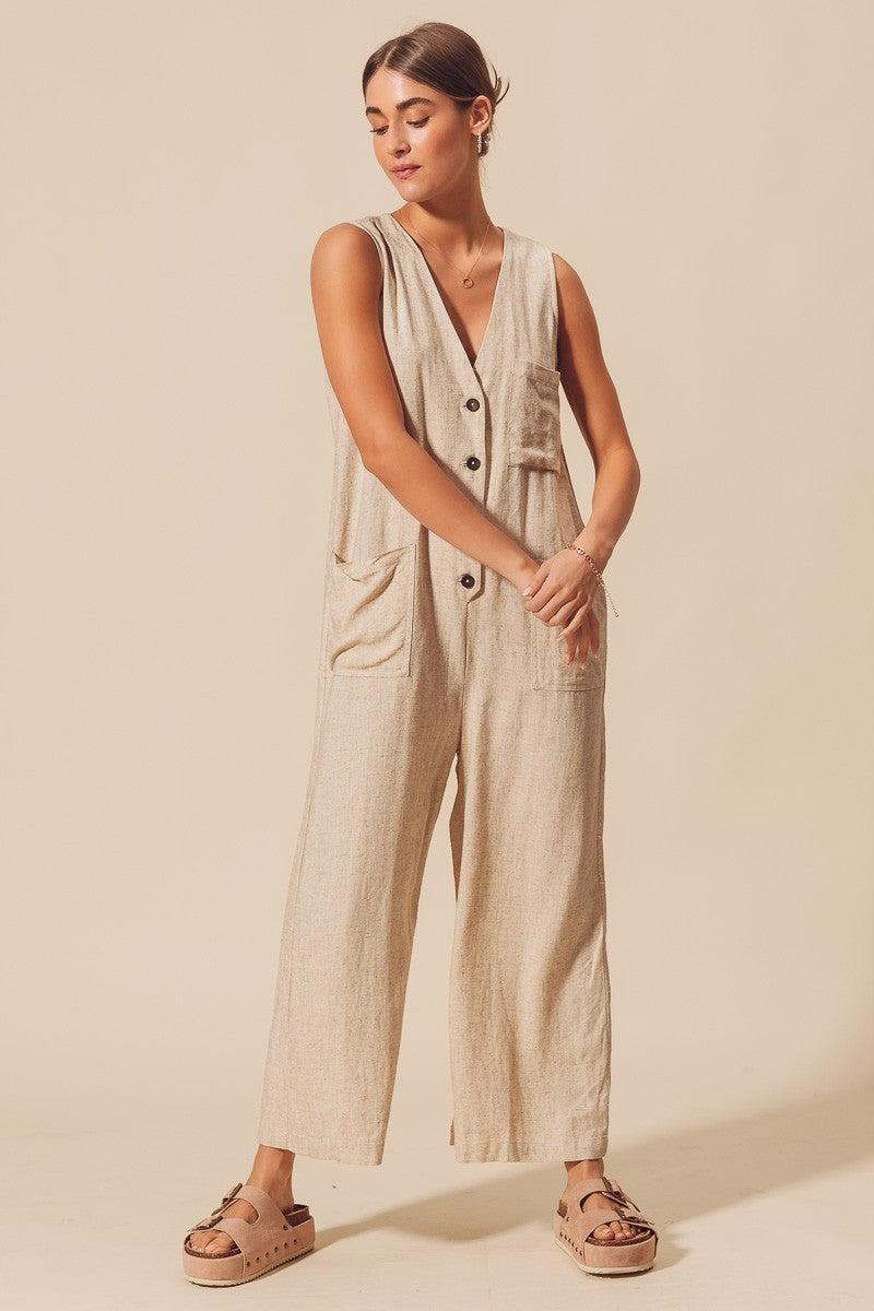 Overall Jumpsuit With Pockets Product Image