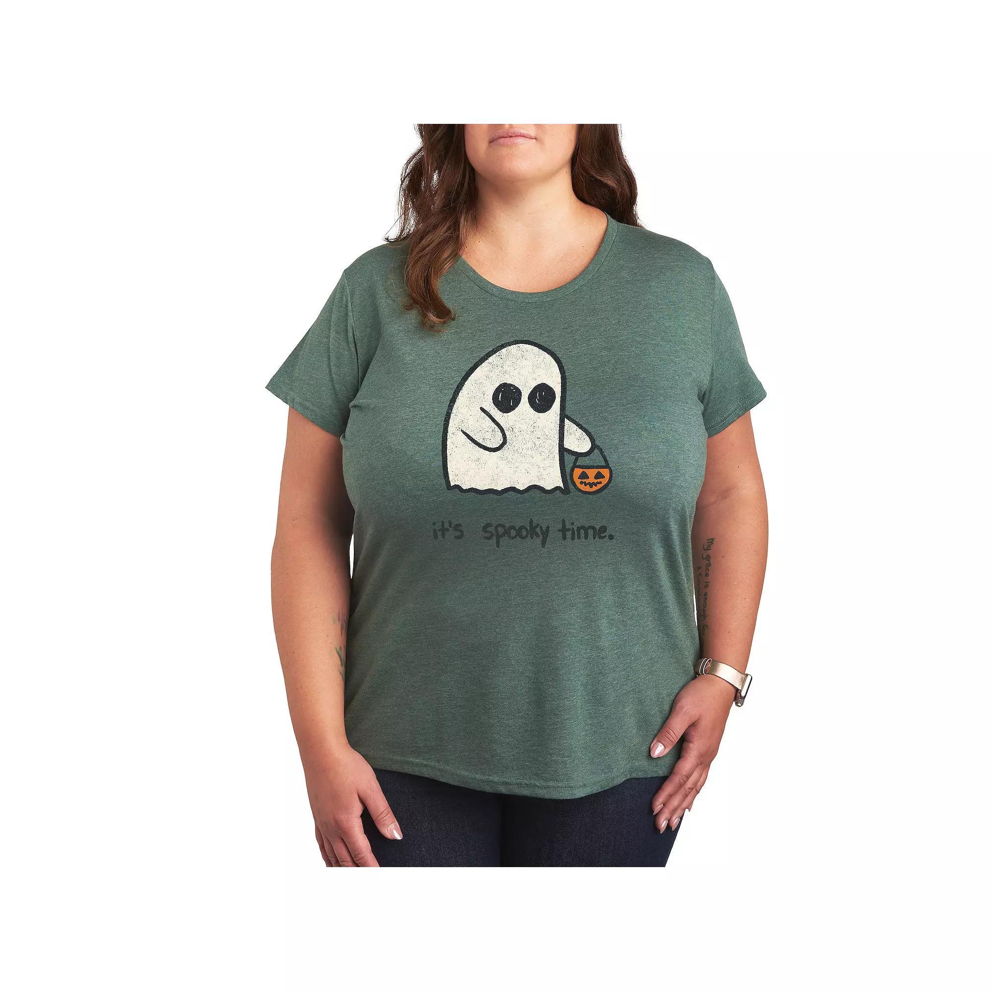 Women's It's Spooky Time Halloween Tee, Girl's, Size: Small, Green Product Image