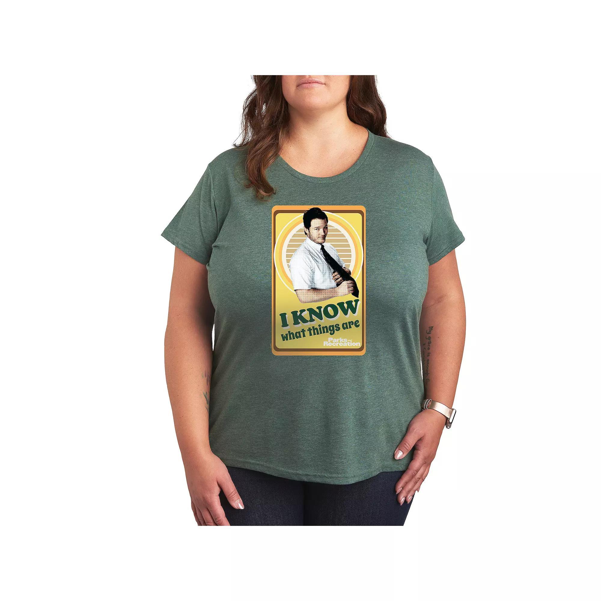 Plus Parks and Recreation I Know Graphic Tee, Womens Product Image