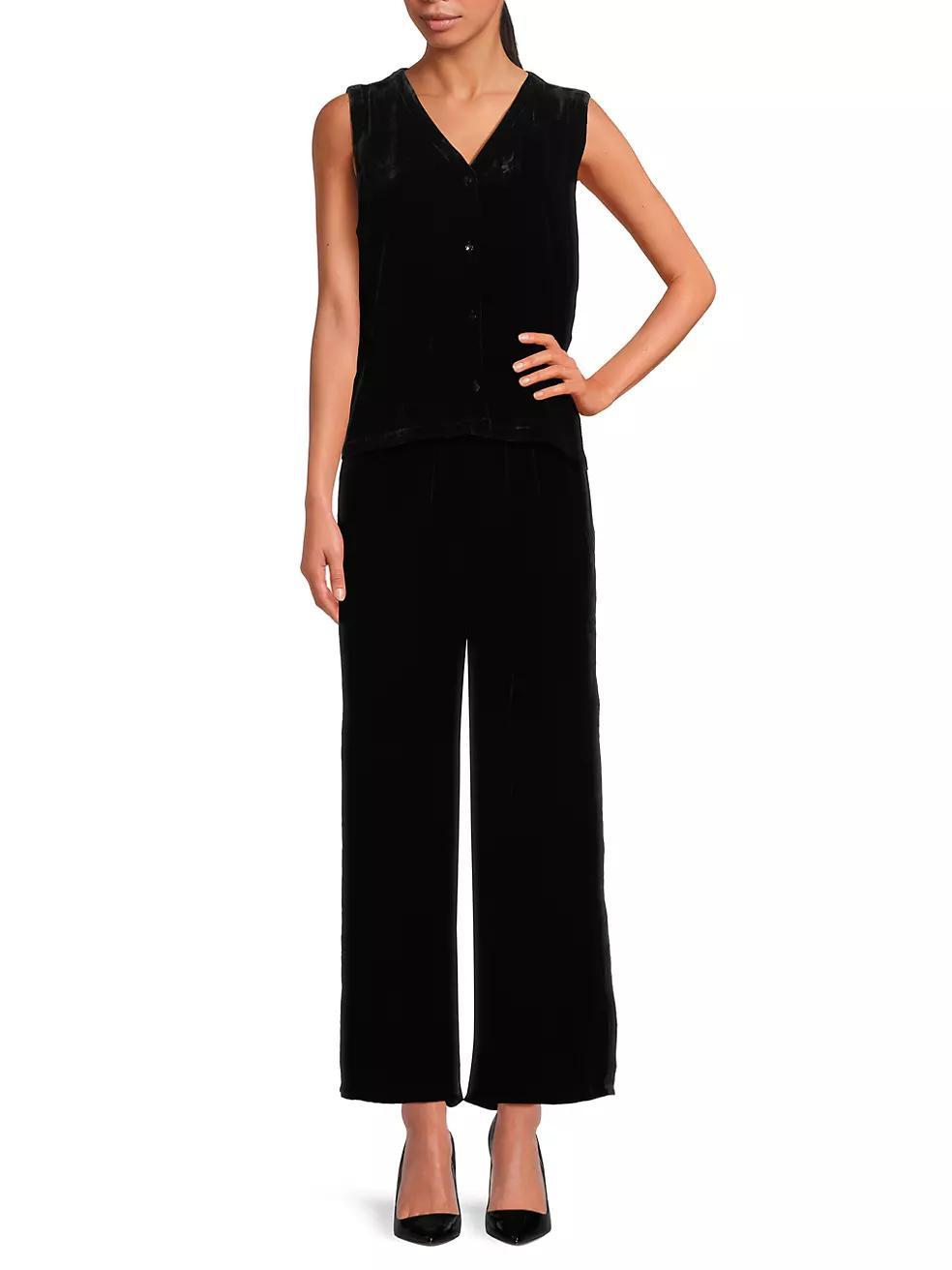 Velvet V-Neck Vest Product Image
