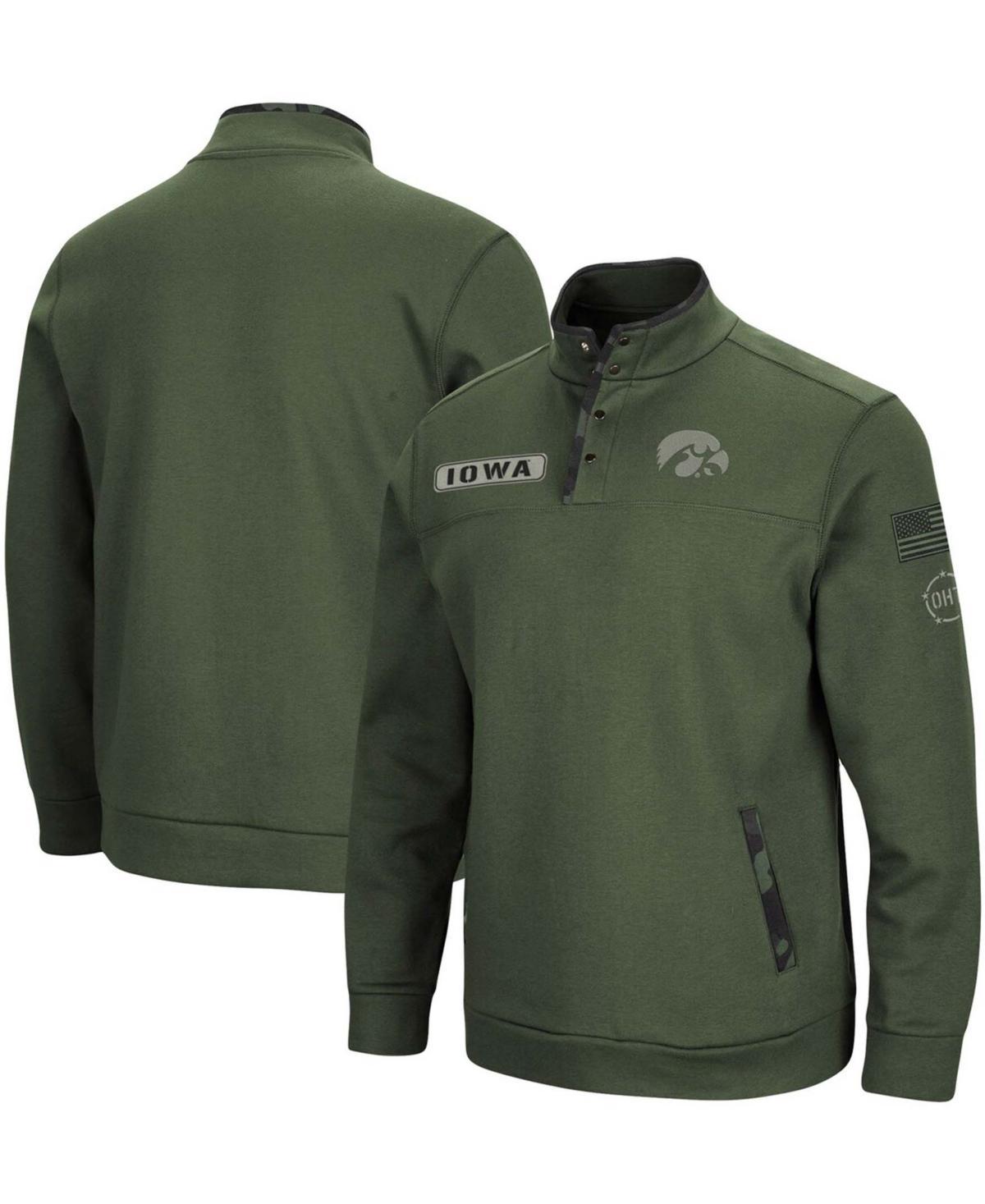 Men's Colosseum Olive Arizona State Sun Devils OHT Military Appreciation Digit Quarter-Snap Jacket, Size: Medium, Green Product Image