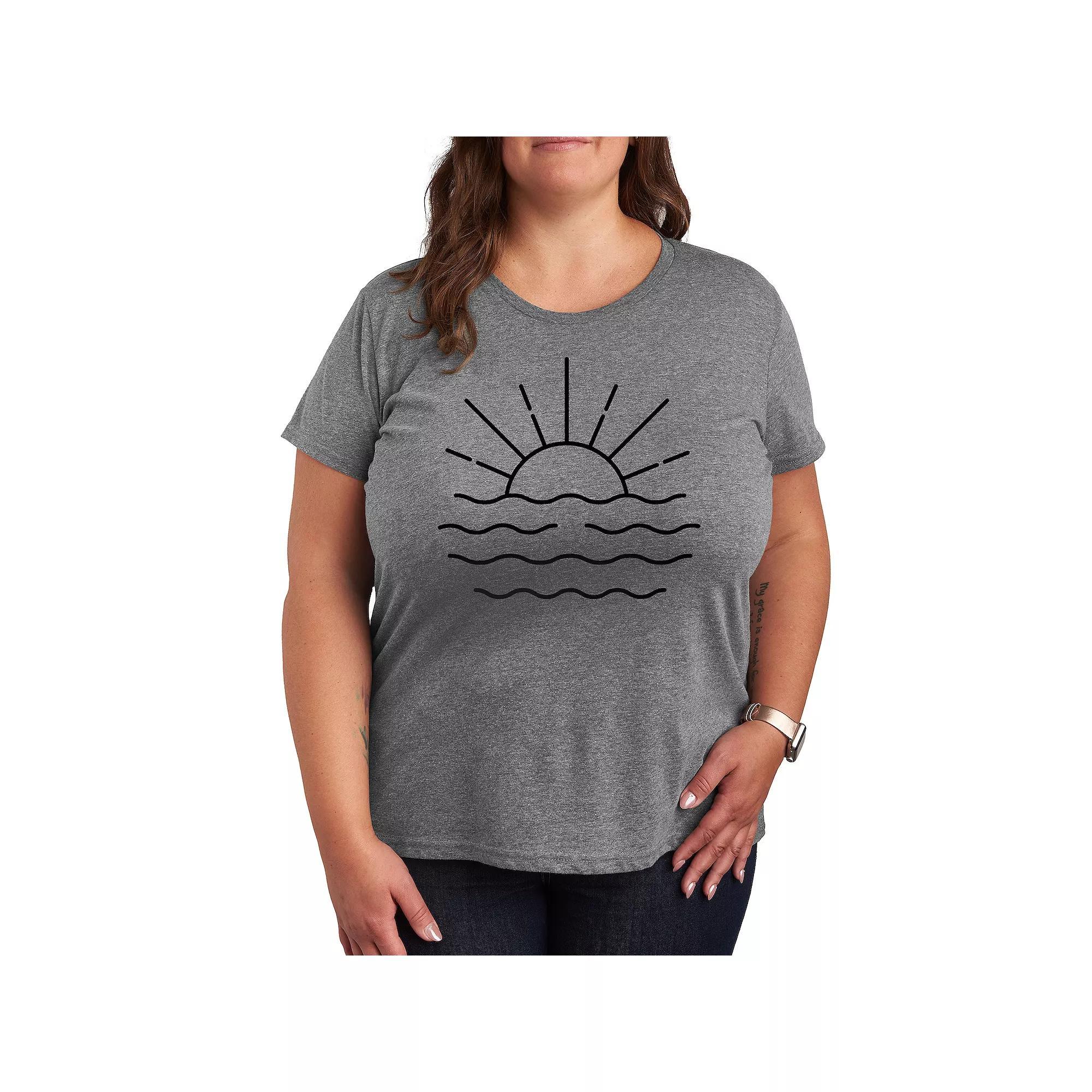 Plus Pete the Cat Top O The Mornin Leprechaun Graphic Tee, Womens Grey Gray Product Image