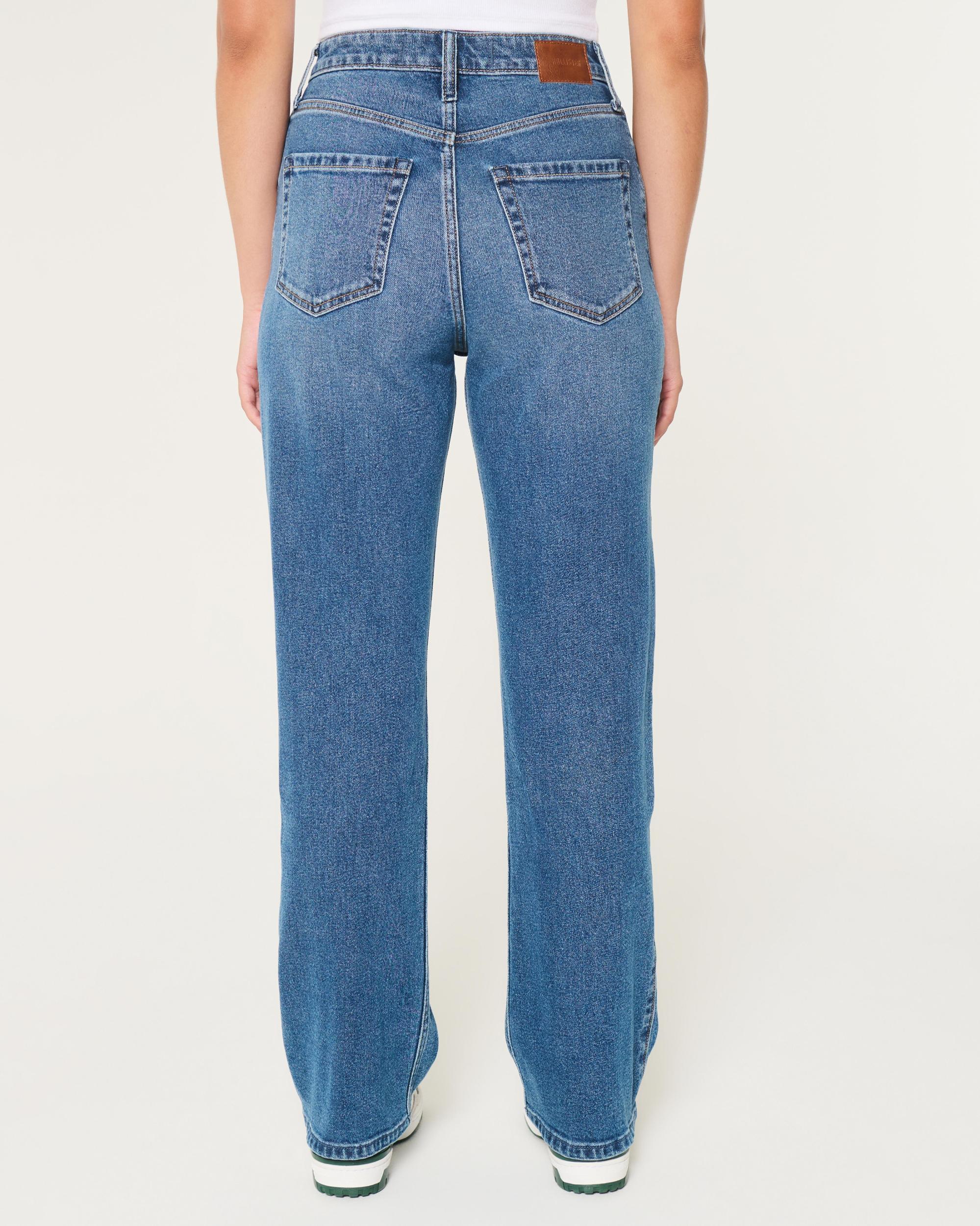 Curvy Ultra High-Rise Ripped Medium Wash Dad Jeans Product Image