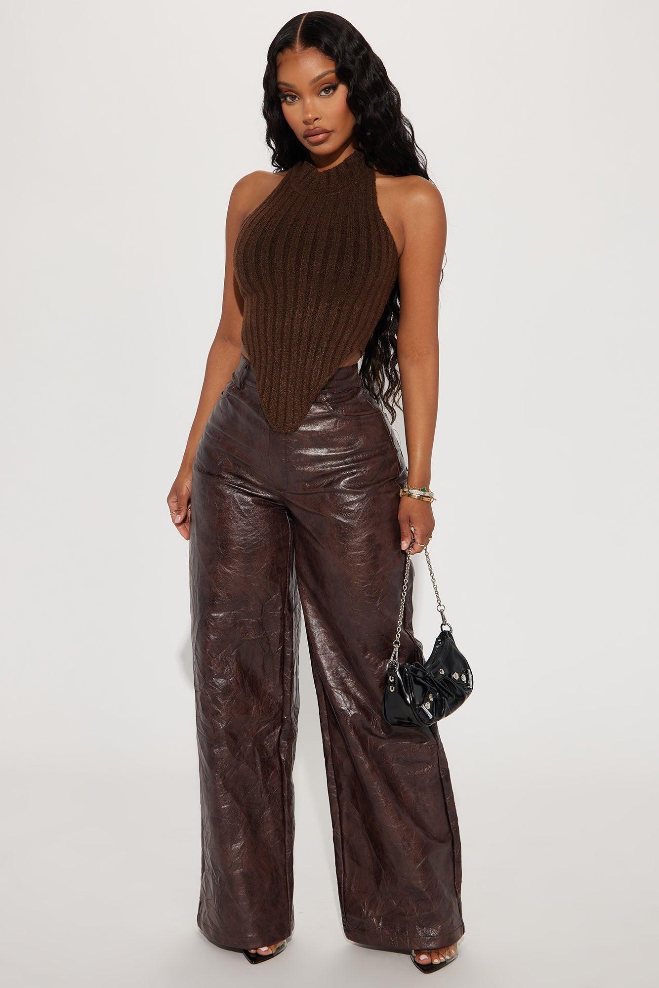 Kinslie Sweater Top - Chocolate Product Image