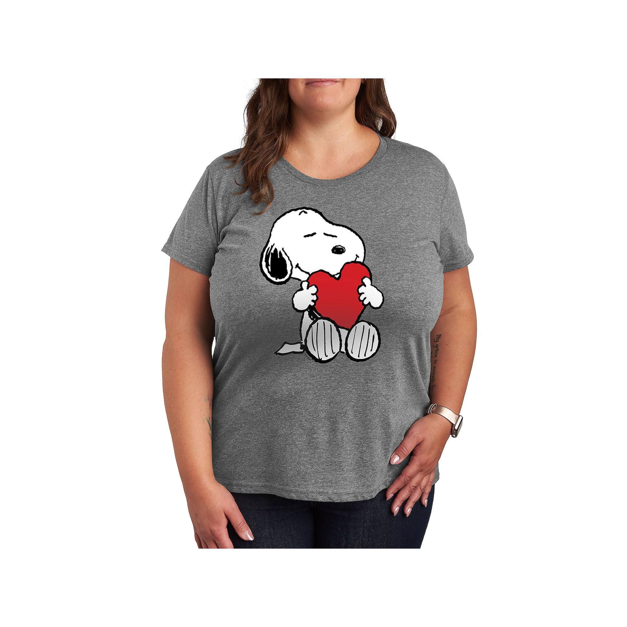 Plus Barbie Busy Taking Care Of Me Graphic Tee, Womens Grey Royal Blue Product Image