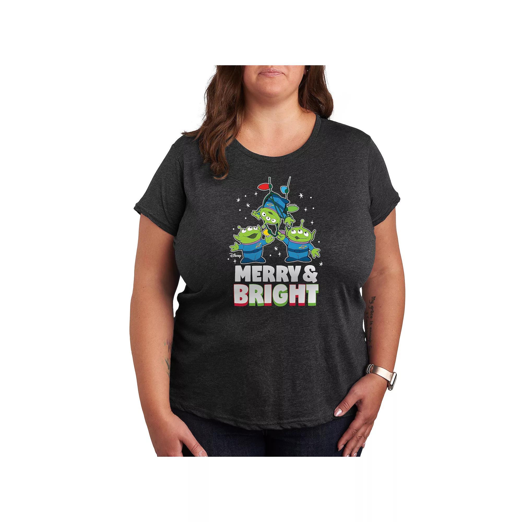 Disney / Pixars Toy Story Womens Merry And Bright Graphic Tee, Girls Product Image