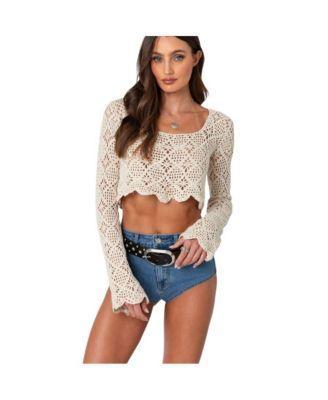 Edikted Womens Tessie Crochet Top Product Image