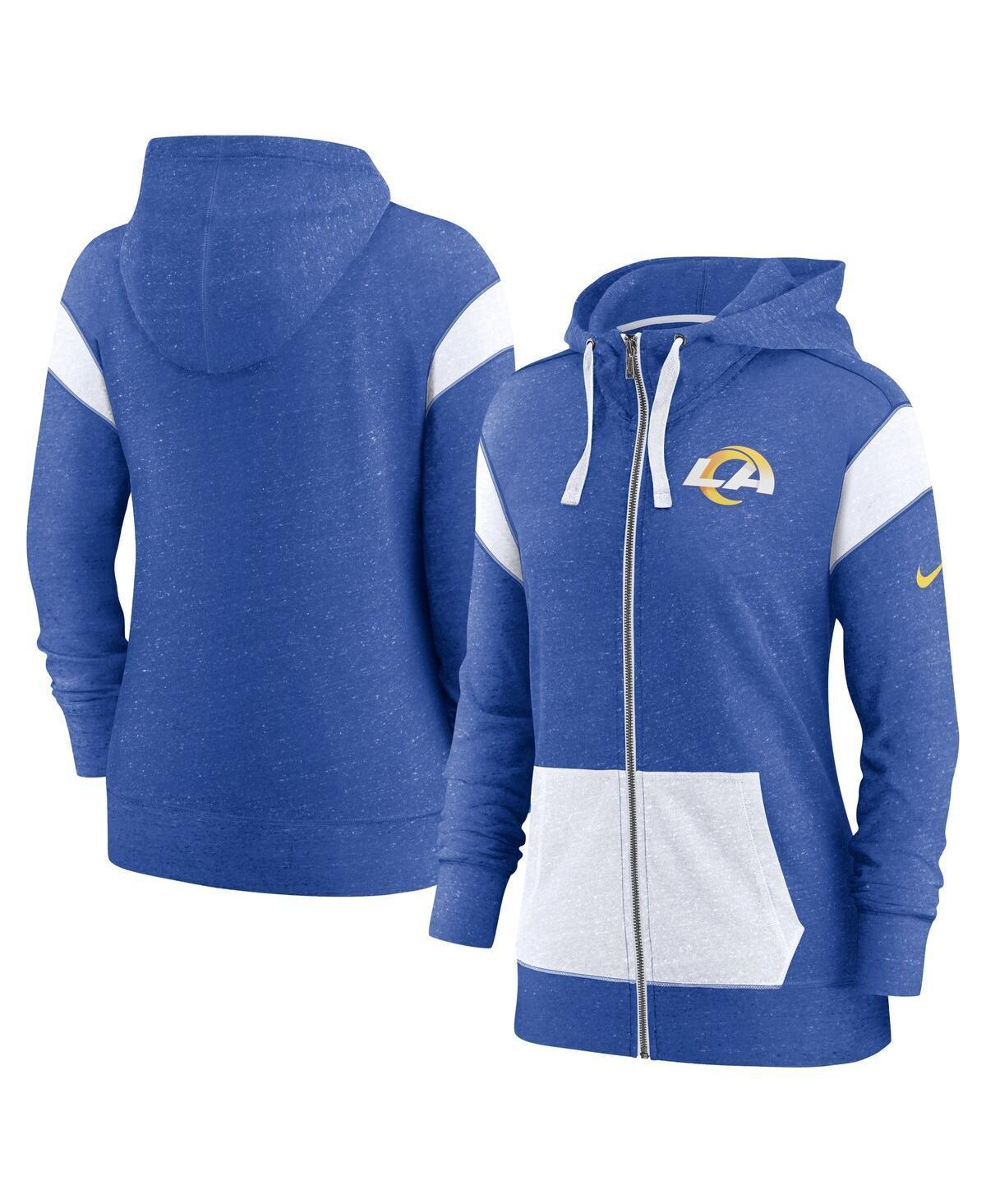 Women's Nike Heathered Royal/Heathered White Indianapolis Colts Monaco Full-Zip Hoodie, Size: Small, Blue Product Image