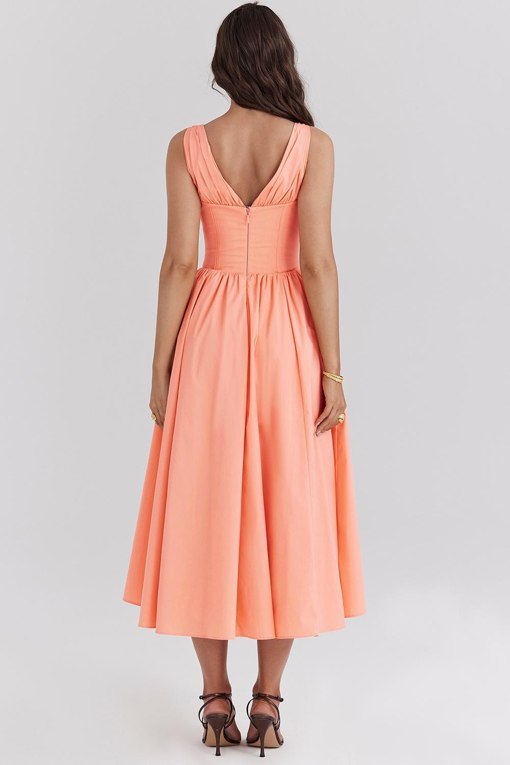 Emmelina Sorbet Cotton Corset Sundress Product Image