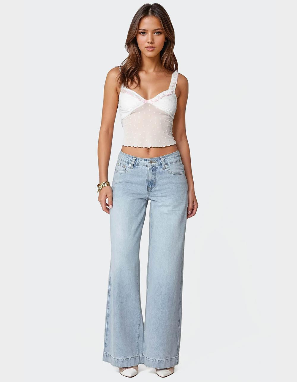 EDIKTED Posey Sheer Tank Top Product Image