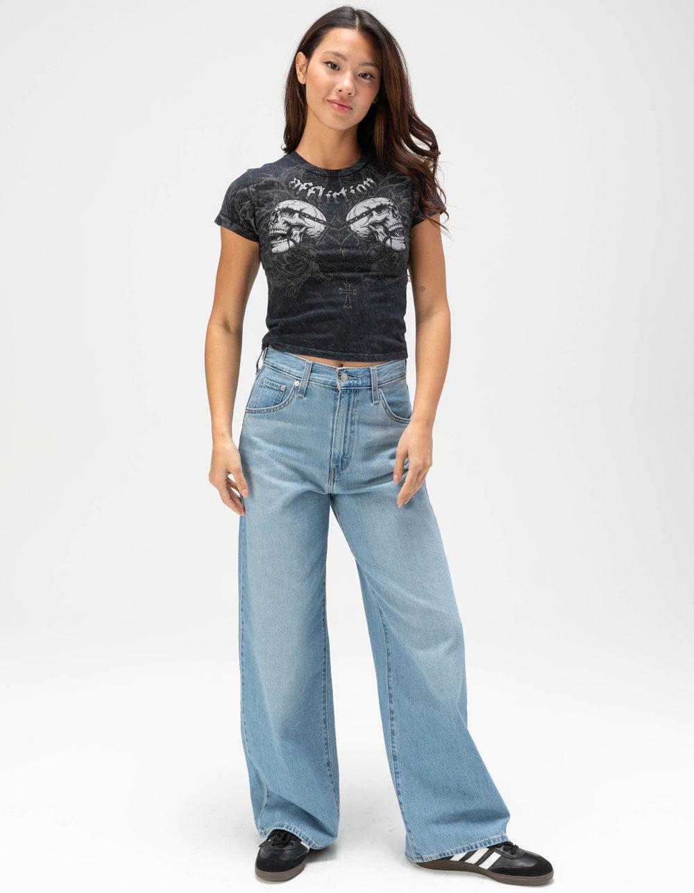 AFFLICTION Collapse Womens Baby Tee - BLACK Product Image