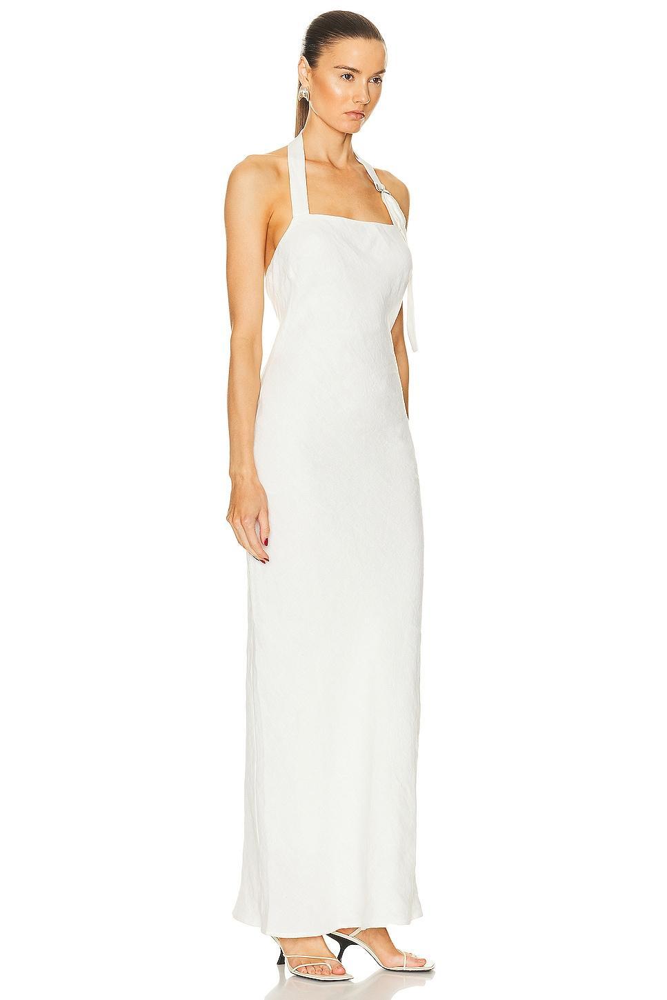 St. Agni Linen Bias Maxi Dress Ivory. (also in ). Product Image