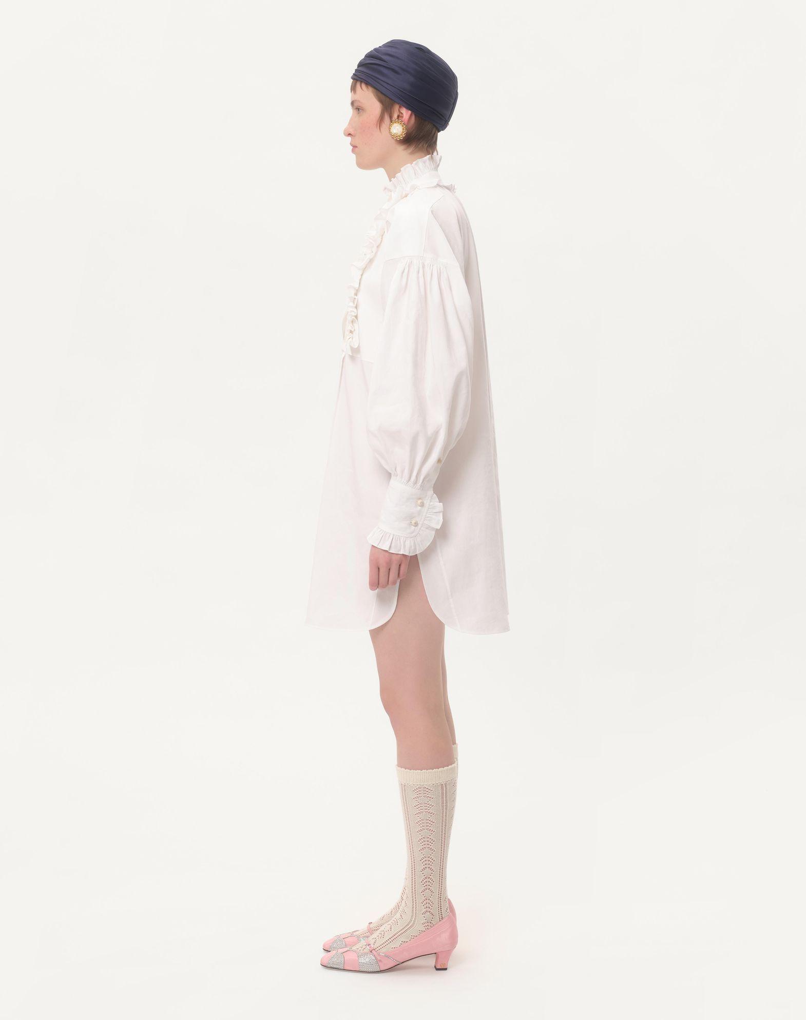 Short Dress In Cotton And Linen  Product Image