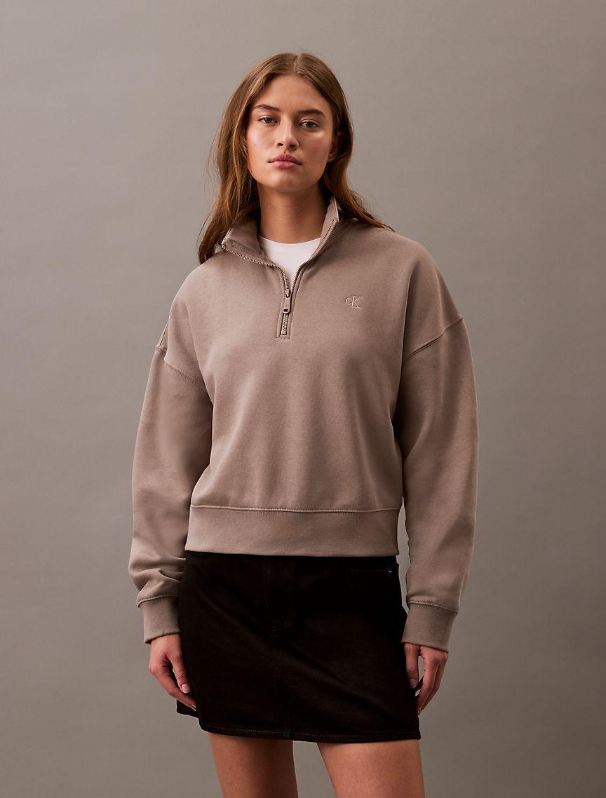 Archive Logo Fleece Quarter Zip Sweatshirt Product Image