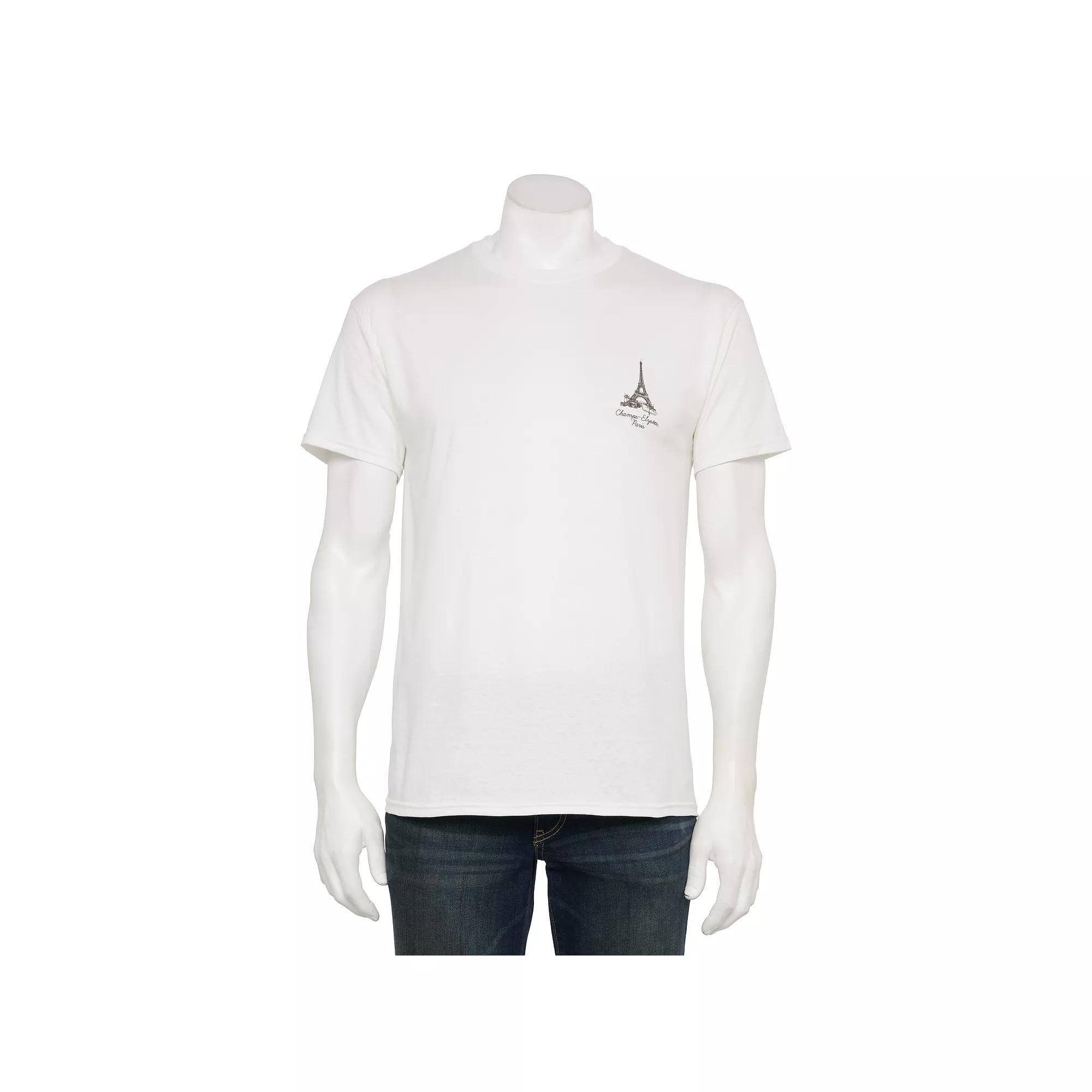 Men's Retrofit Paris, France Graphic T-Shirt, Size: XXL, White Product Image
