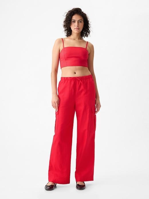 Linen-Cotton Cropped Tube Top Product Image