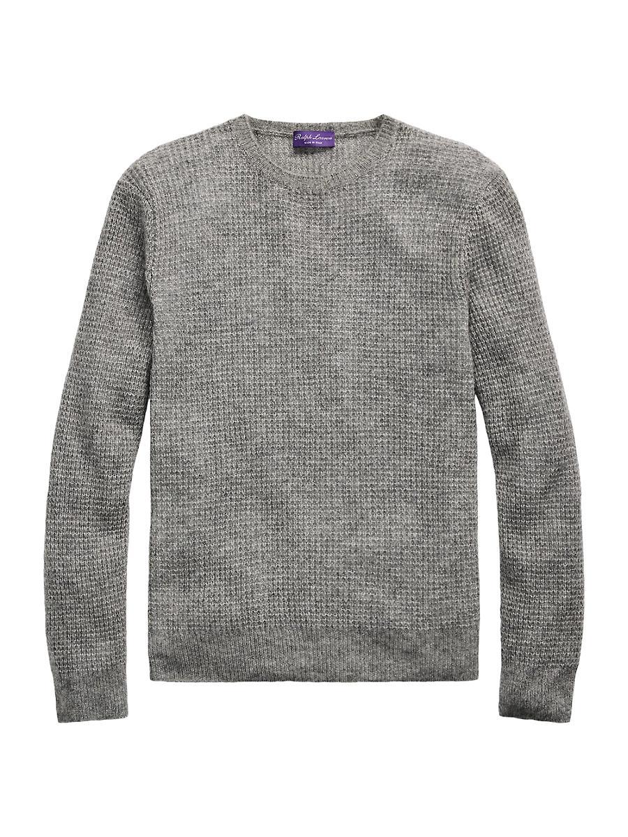 Mens Textured Cashmere-Silk Sweater Product Image