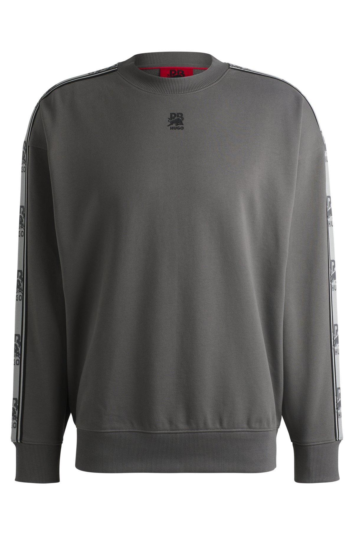 HUGO x RB cotton-terry sweatshirt with branded tape Product Image