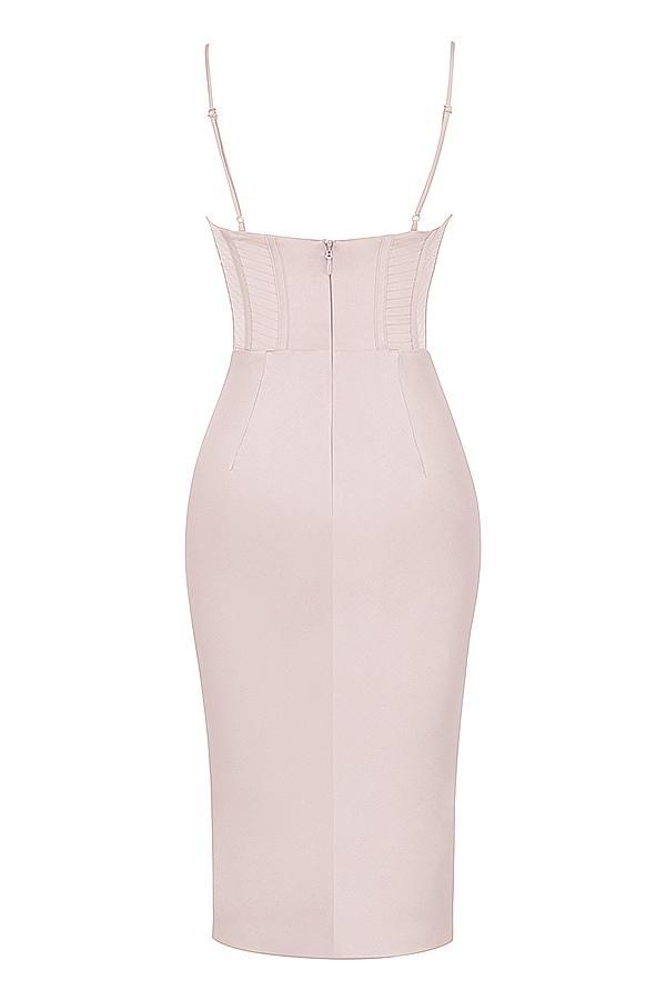 Myrna  crystal satin corset midi dress - sale Product Image