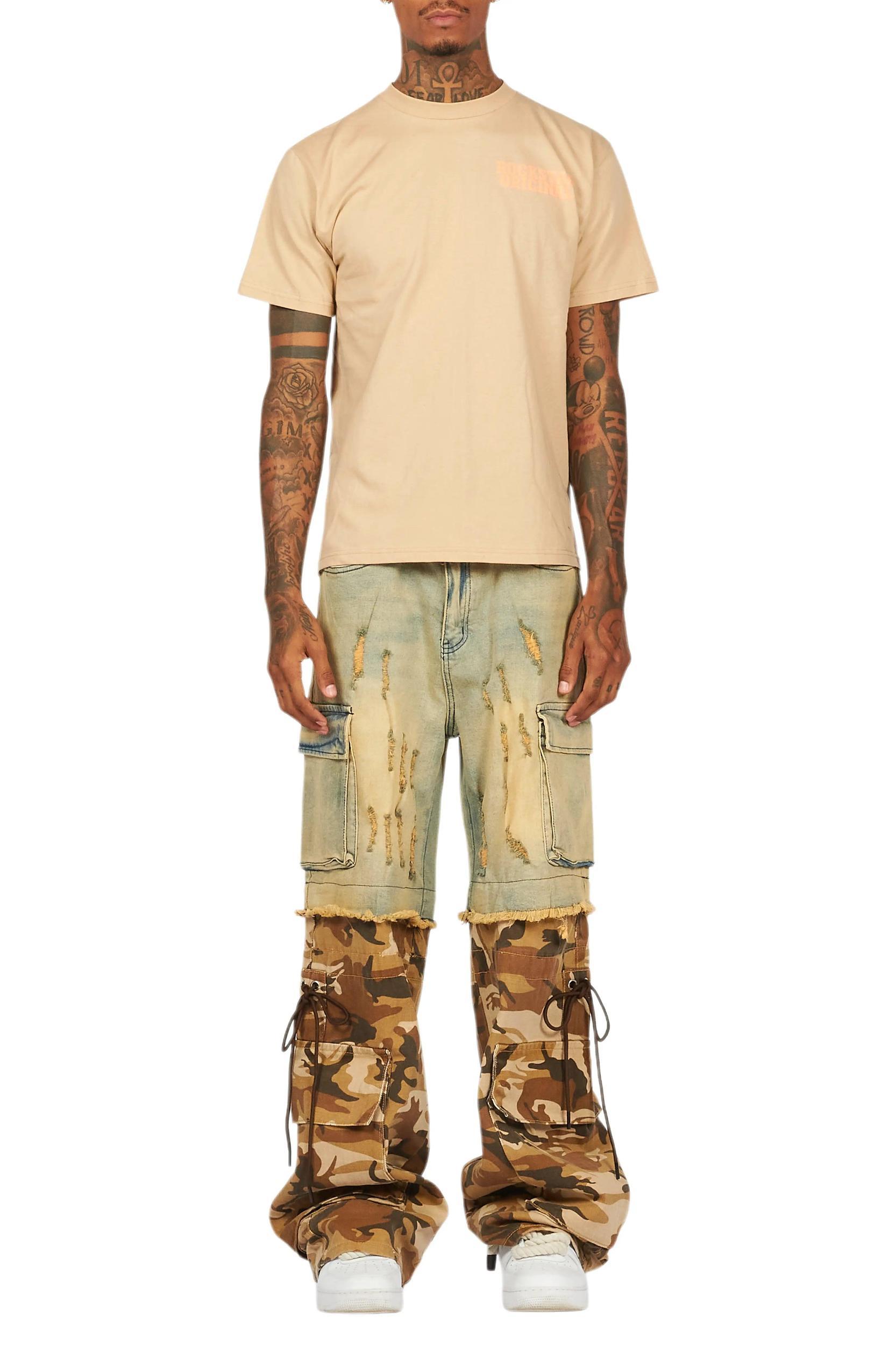 Posse Beige Graphic T-Shirt Male Product Image