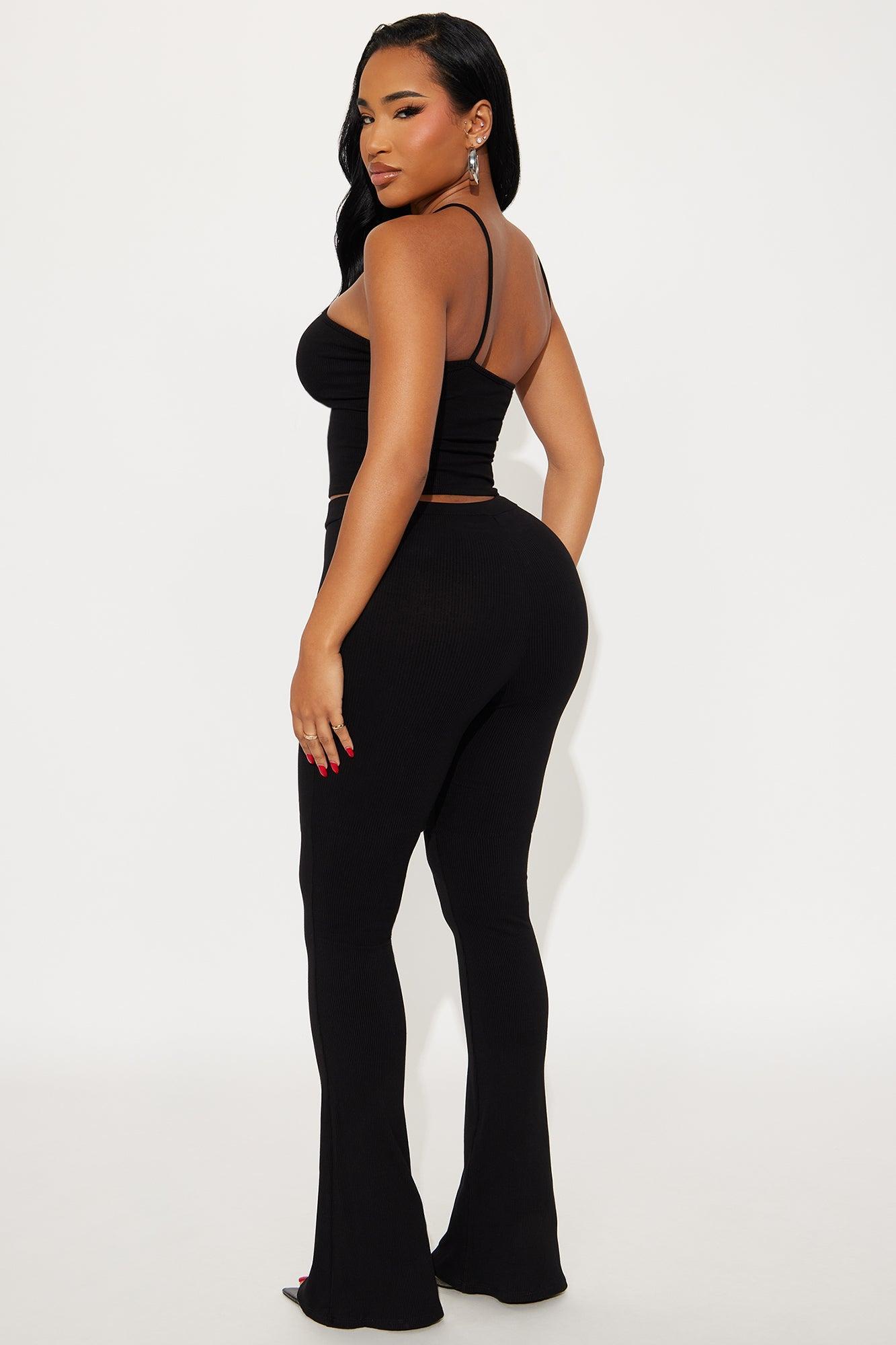 Myla Snatched Flare Leg Pant Set - Black Product Image