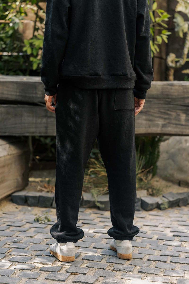 Women's Organic Heavyweight Fleece Sweatpants in Black Product Image