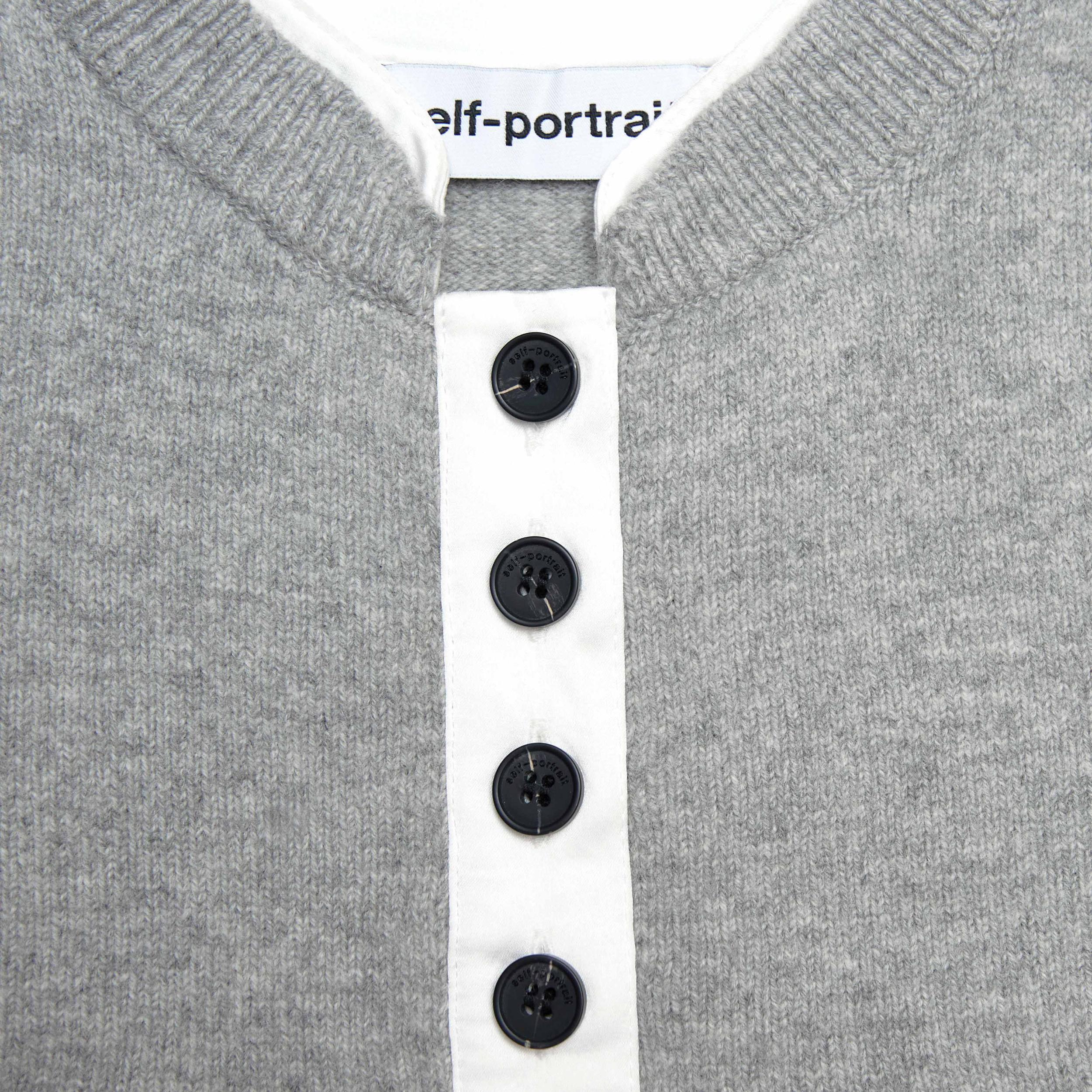 Grey Short Sleeve Knit Top Product Image