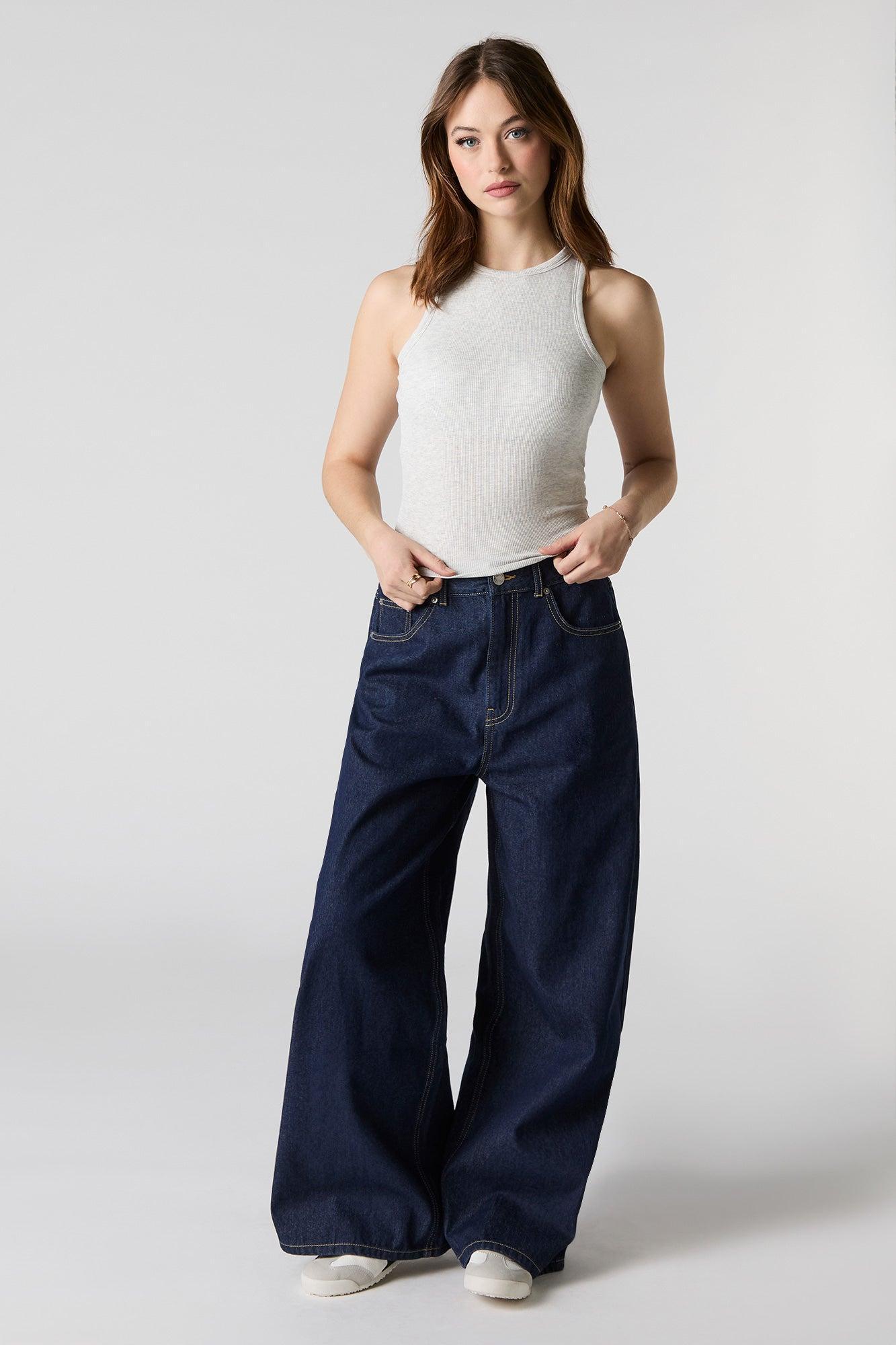 Ribbed High Neck Tank Female Product Image