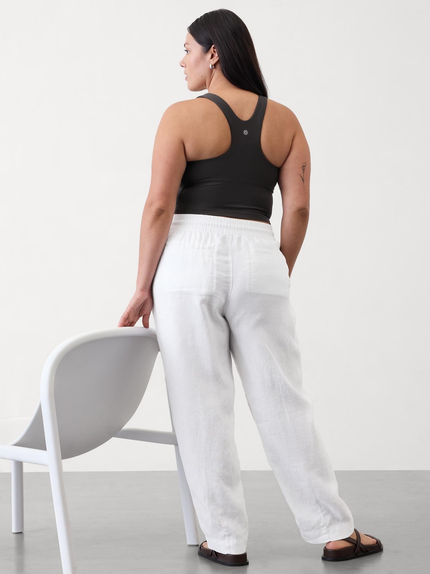 Retreat High Rise Linen Ankle Pant Product Image
